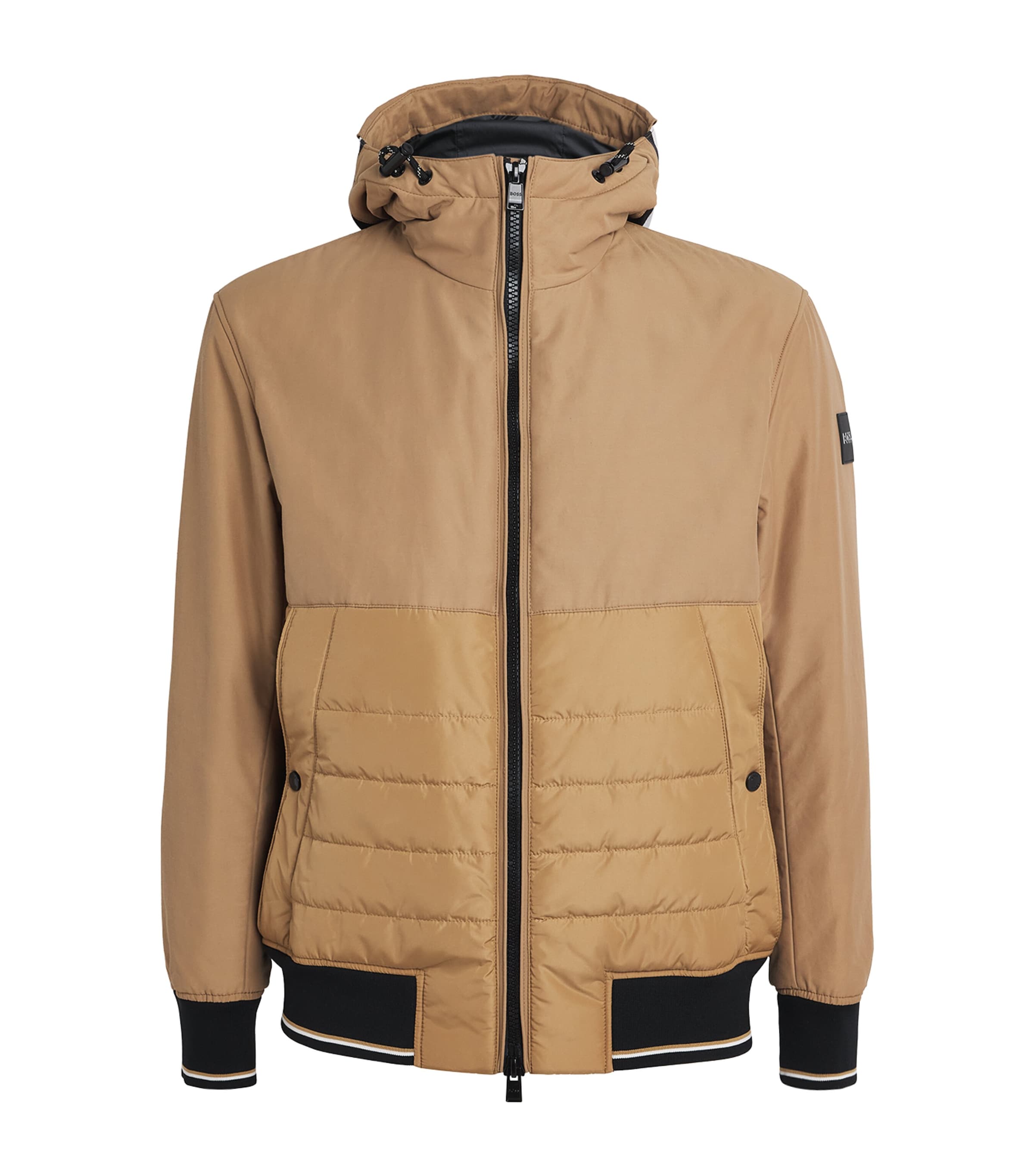 Water-Resistant Quilted-Panel Jacket