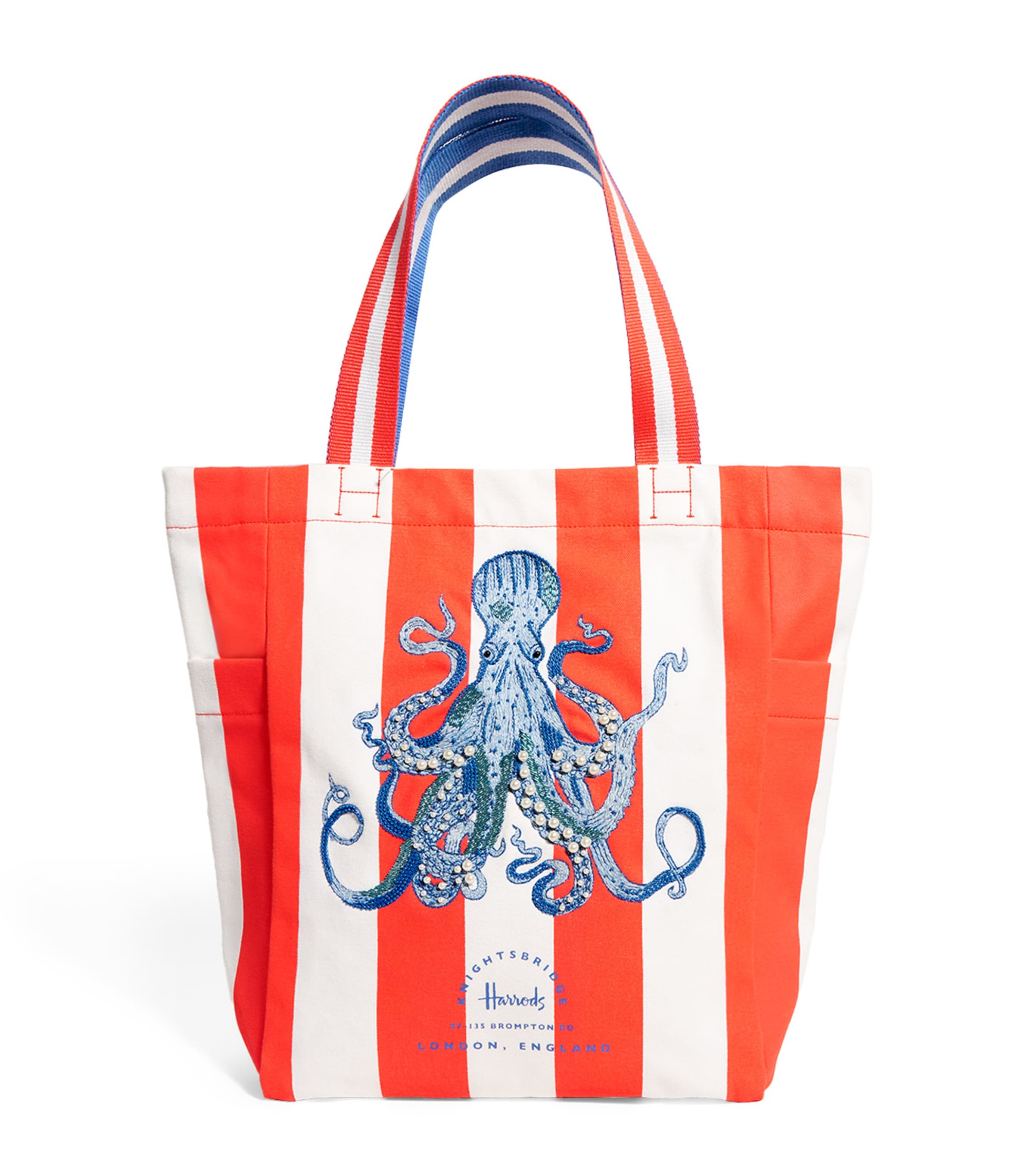 Harrods Large Cotton Christmas Knightsbridge Tote Bag