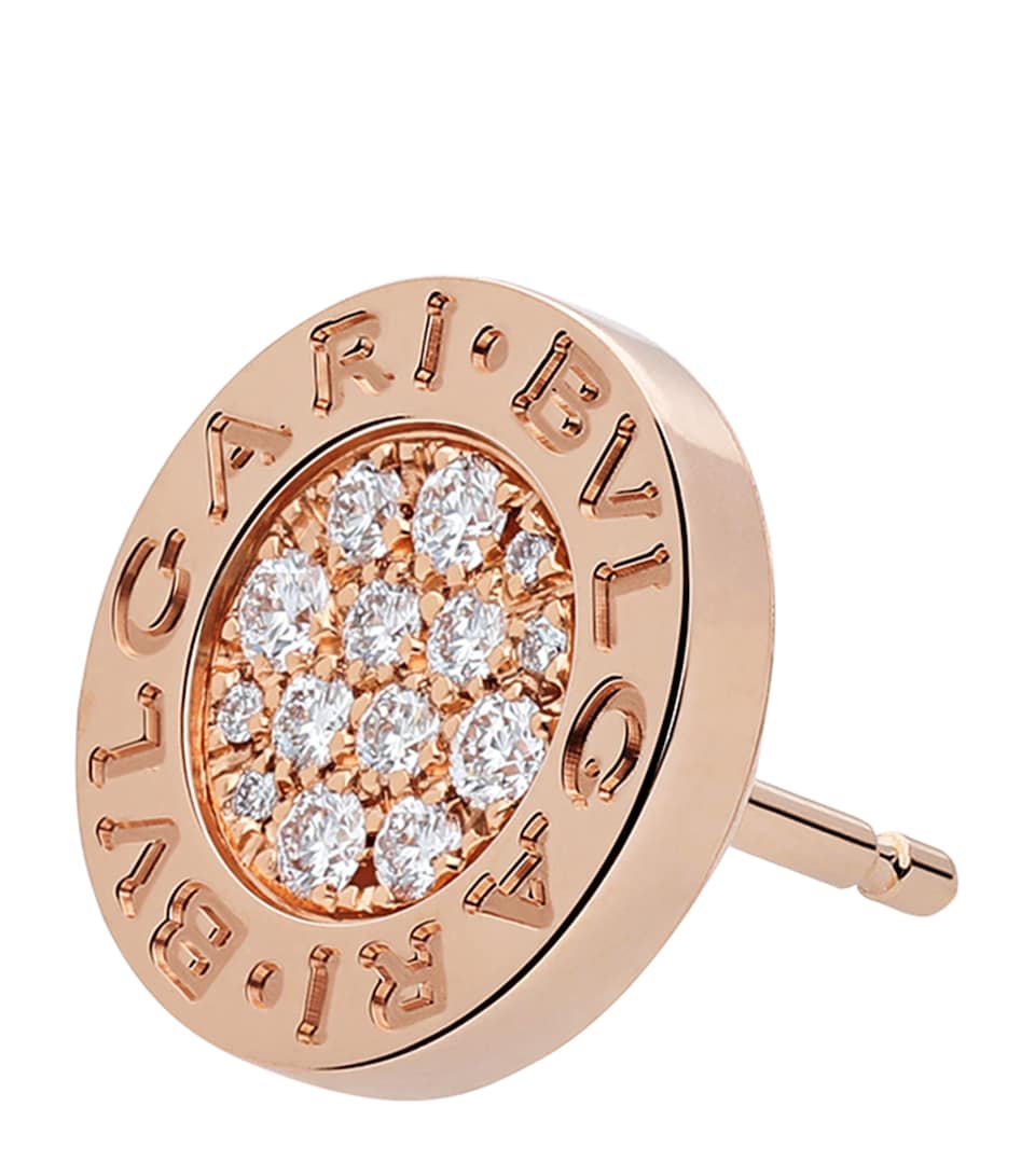 Rose Gold and Diamond BVLGARI BVLGARI Single Stud Earring