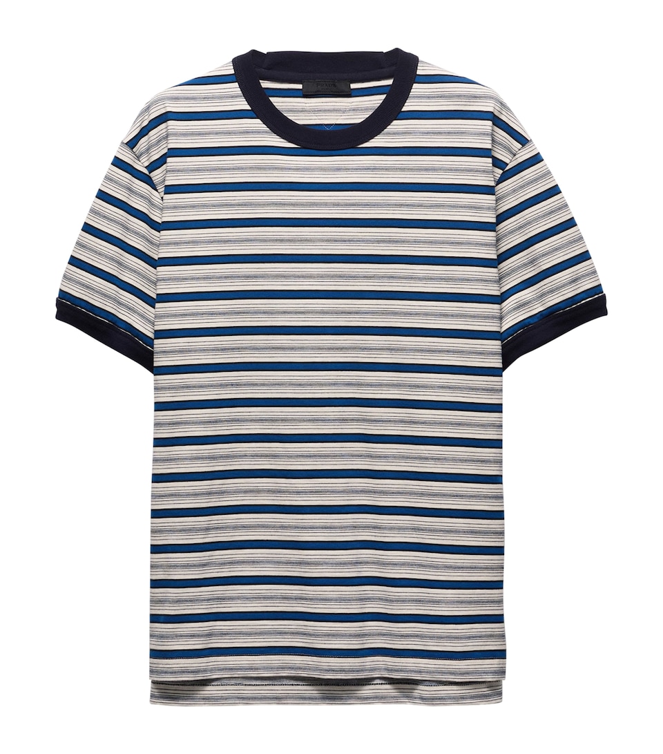 Prada Mens Cotton Stripe T-Shirt