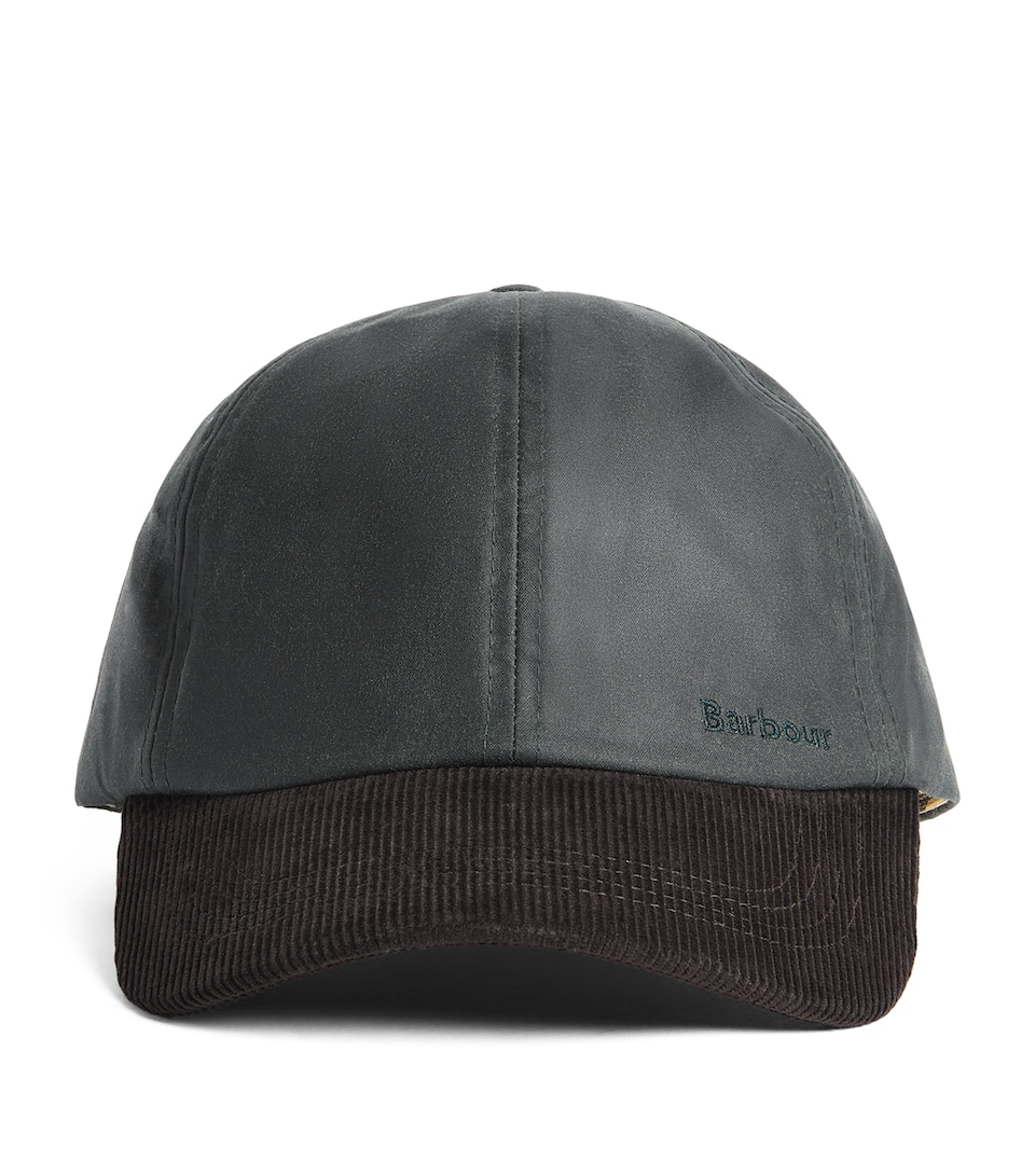 Barbour Waxed Cotton Beadnell Baseball Cap Sage