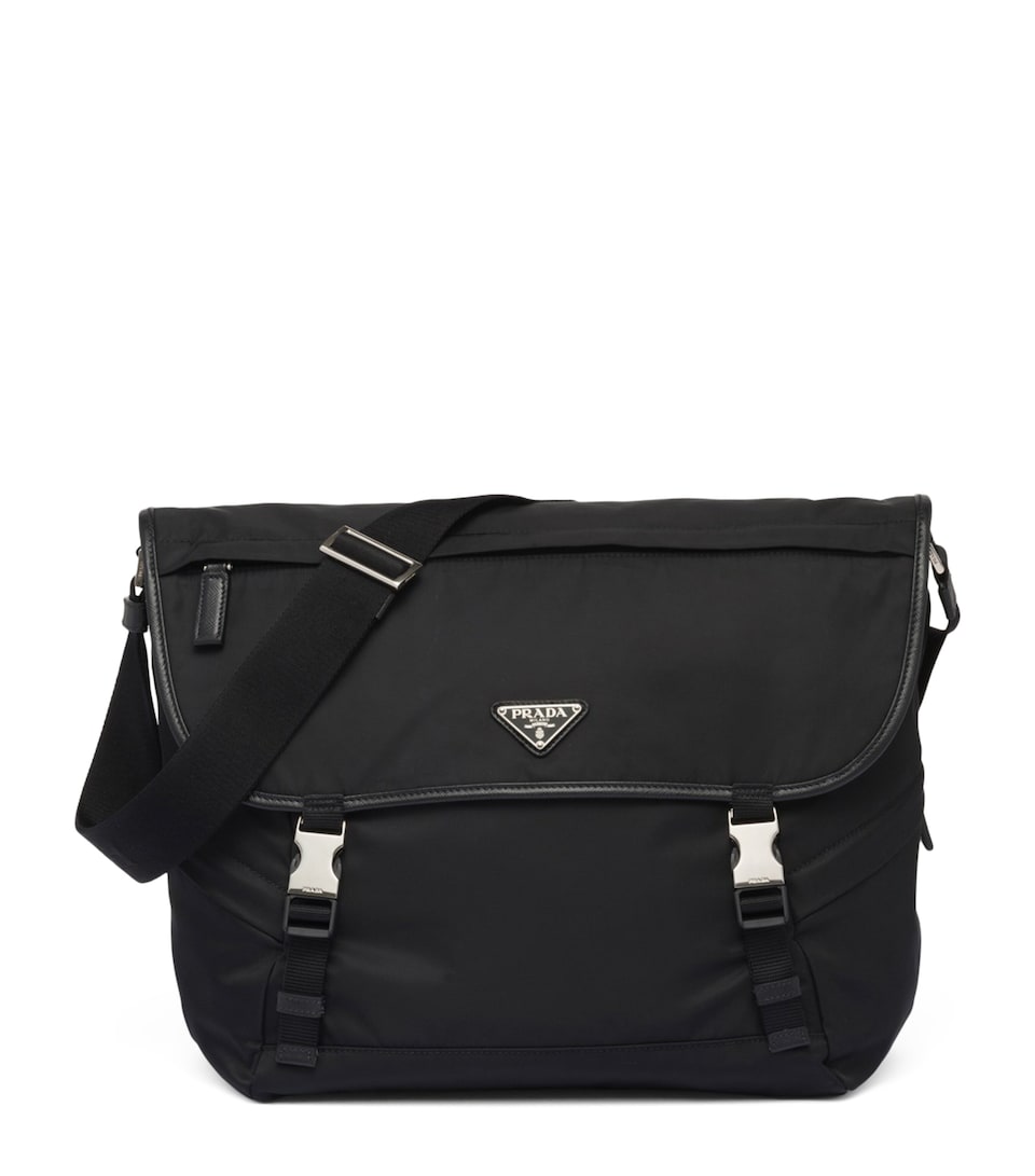 Re-Nylon and Saffiano Leather Shoulder Bag
