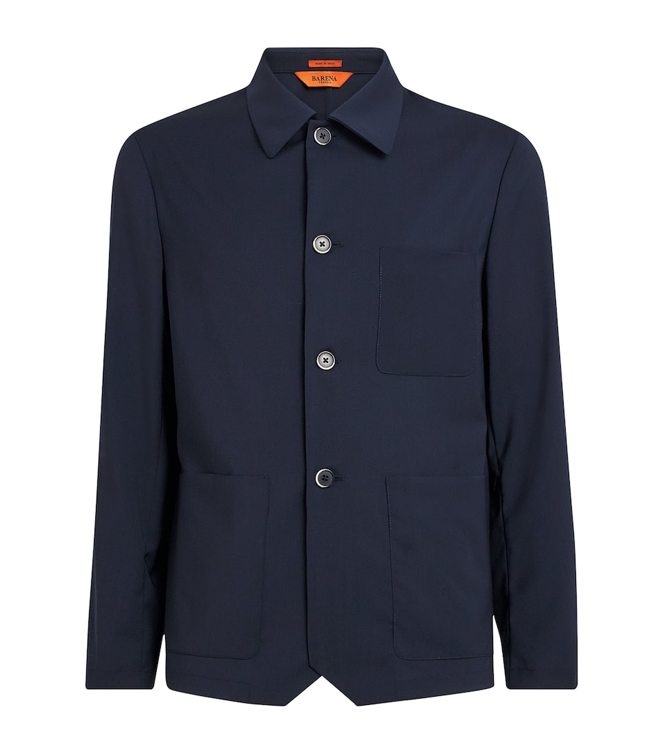 Tropical Virgin Wool Overshirt