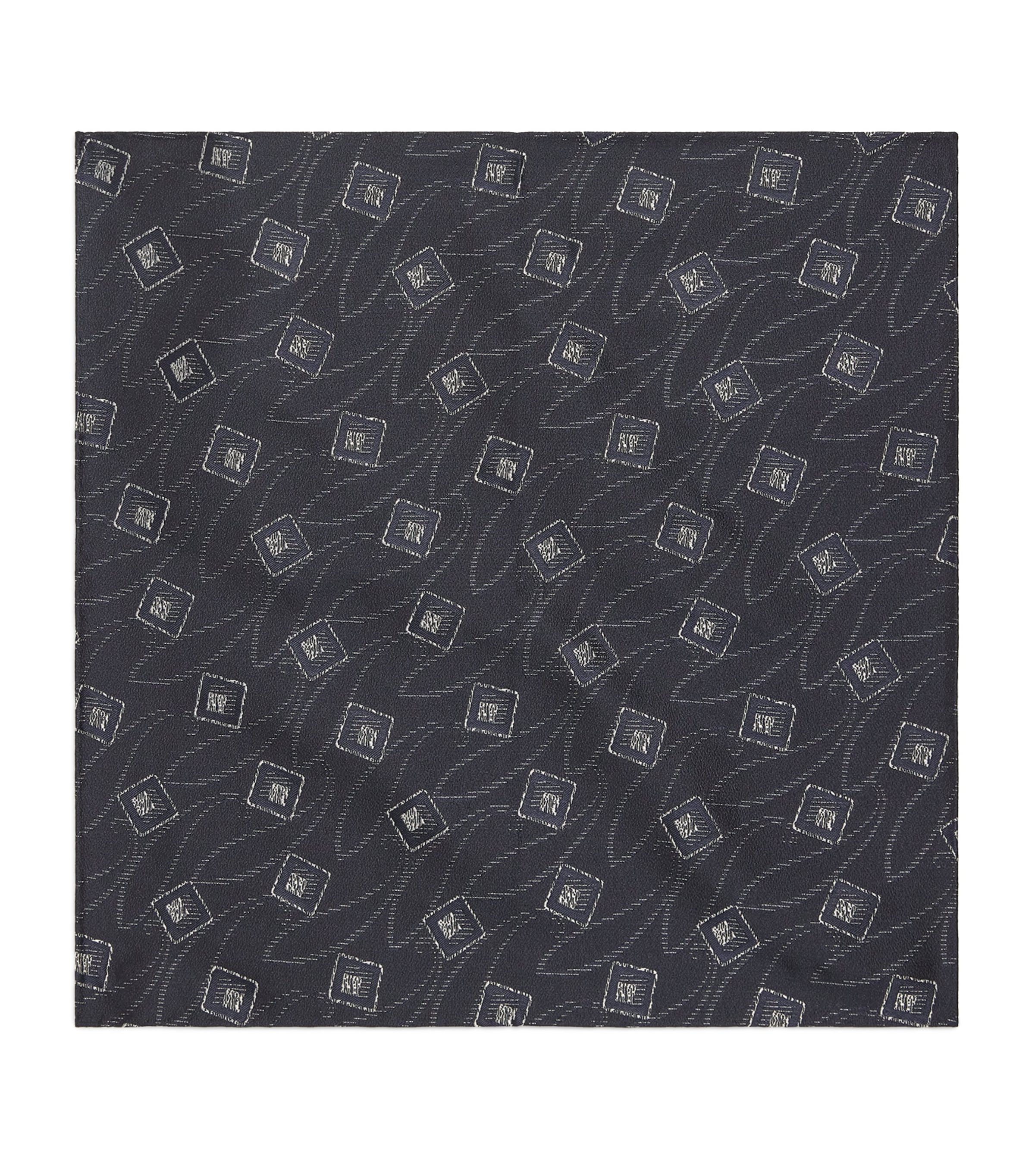 Mulberry Silk Geometric Pocket Square
