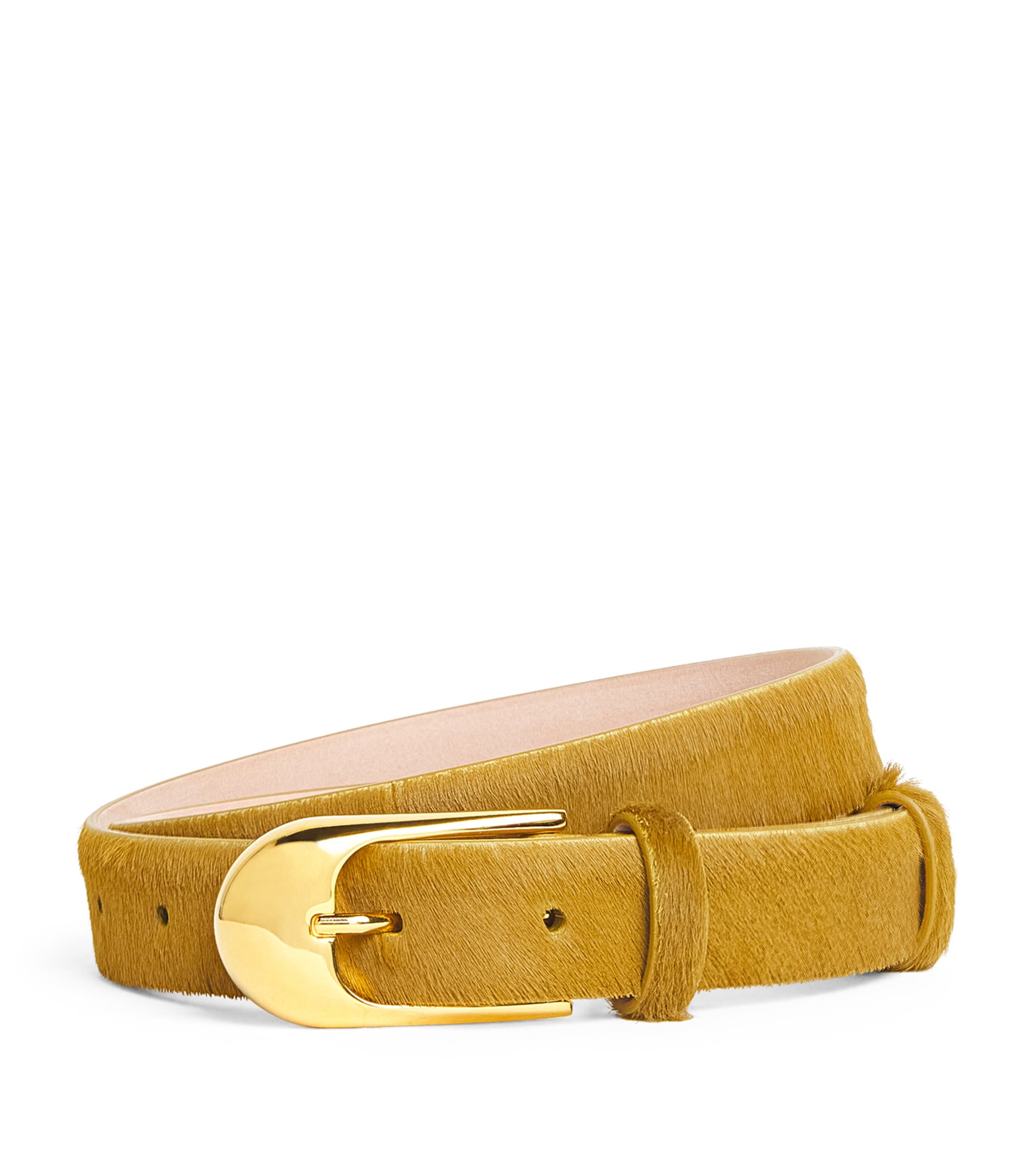 Khaite Ponyhair Belt Bronze