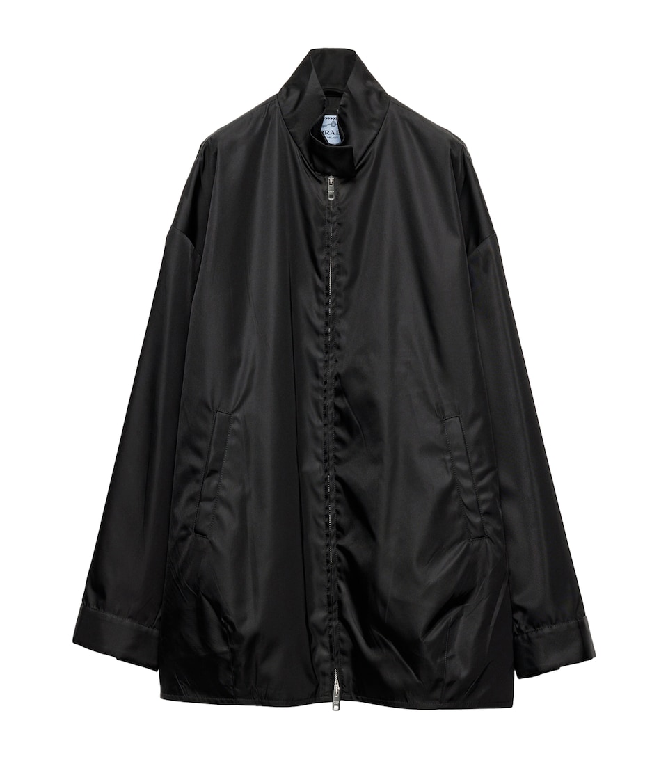 Prada Womens Re-Nylon Oversized Blouson Jacket