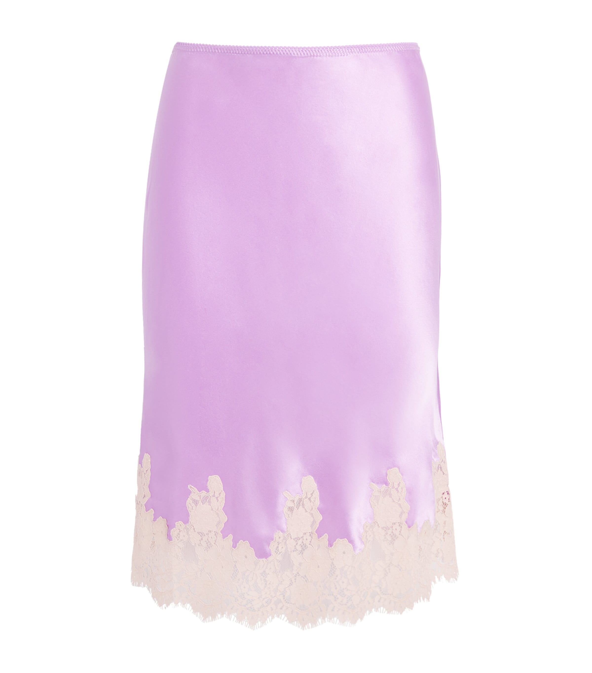 DÔEN Womens Silk-Lace Elowette Midi Skirt Orchid Blossom