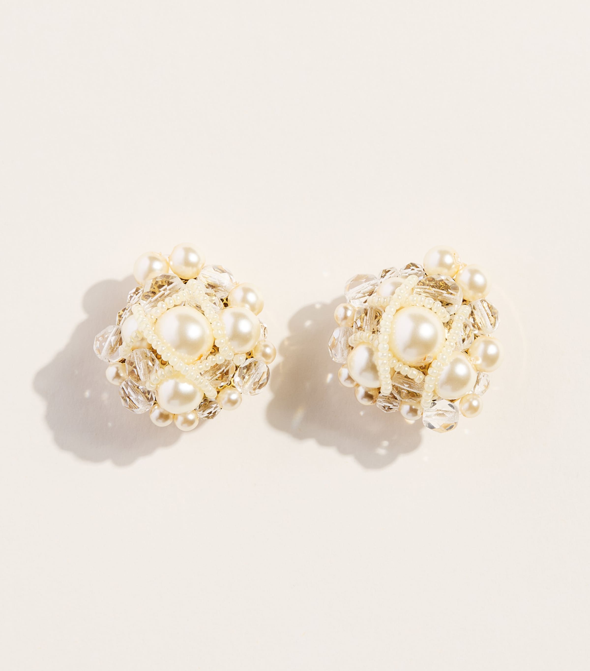 Coppola e Toppo Gold-Plated Pasticcino Clip-On Earrings White
