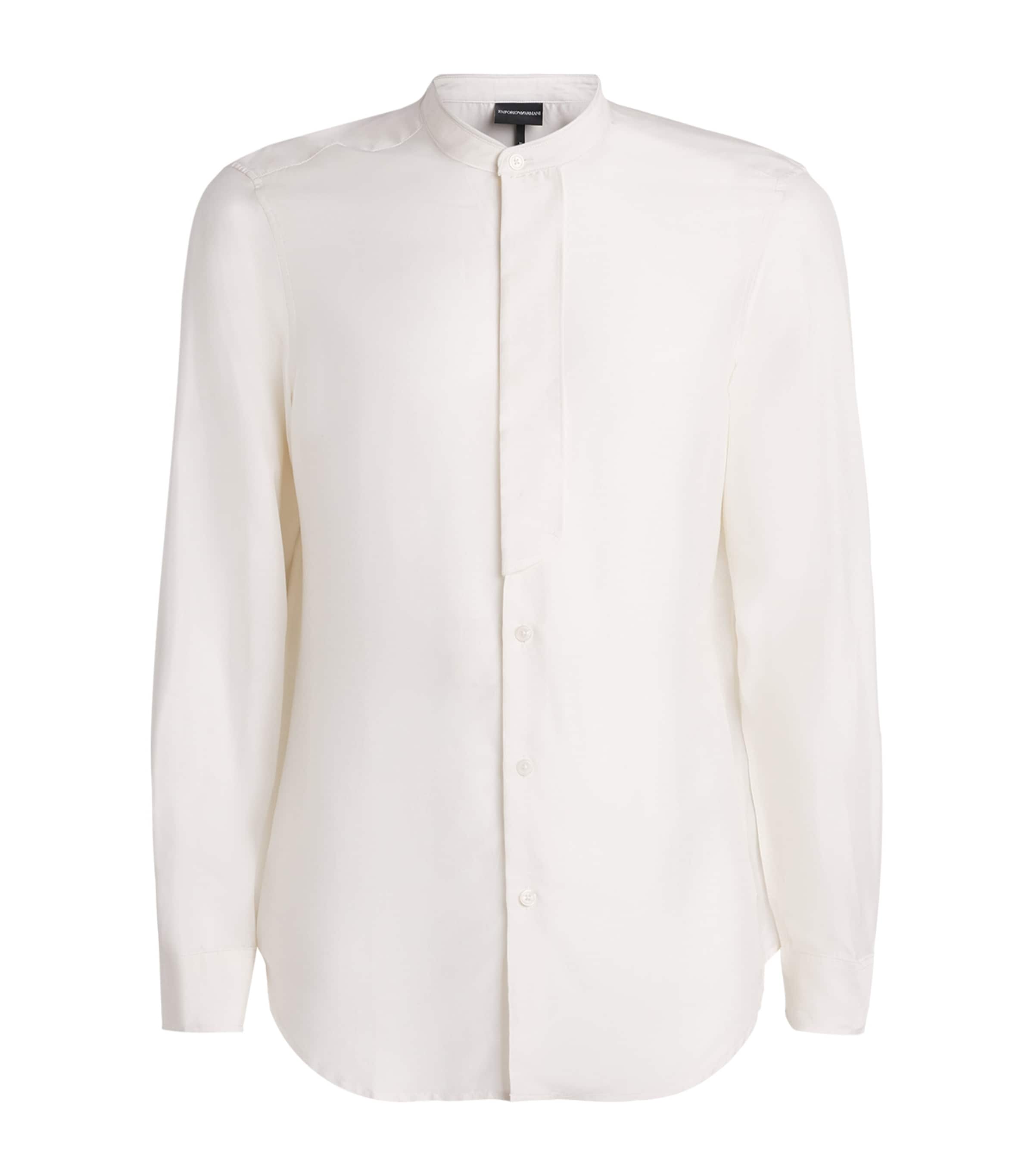 Modal-Silk Guru-Collar Shirt
