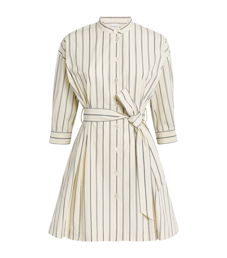 Claudie Pierlot Womens Cotton Stripe Mini Dress Multicolored