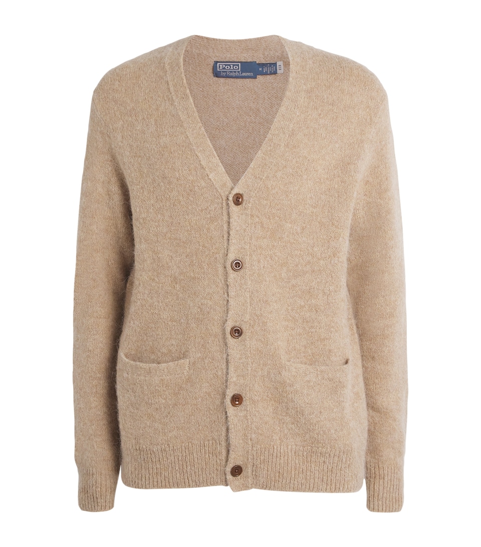 Wool-Blend Elbow-Patch Cardigan