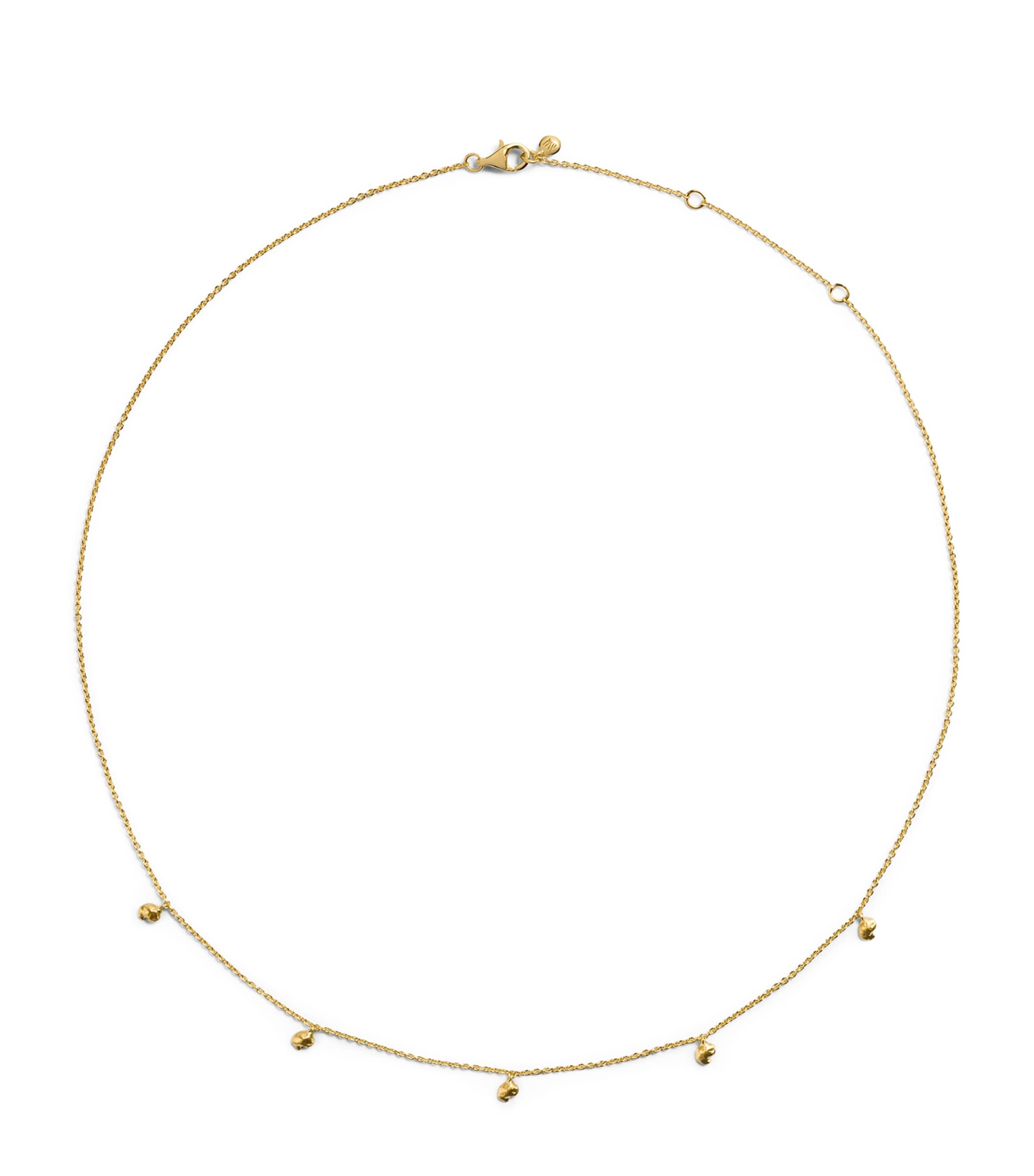 Monica Vinader Gold Vermeil Fragments Station Necklace Gold
