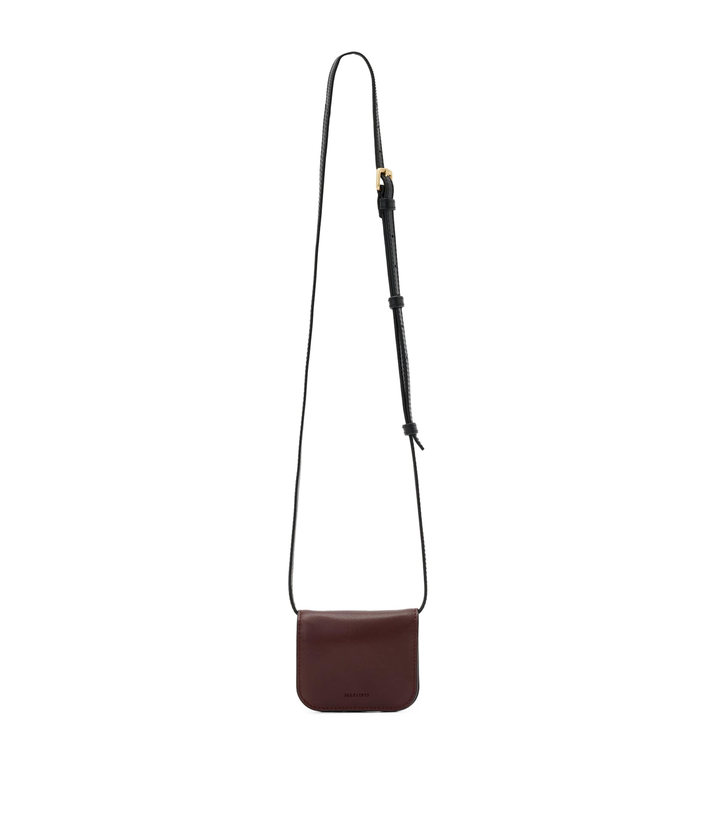 Small Leather Maeve Cross-Body Card Holder