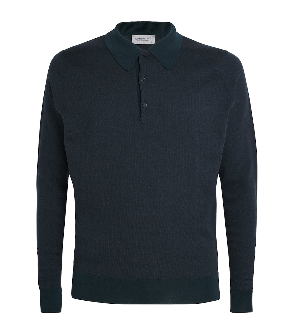 Extra Fine Merino Herbie Long-Sleeve Polo Shirt