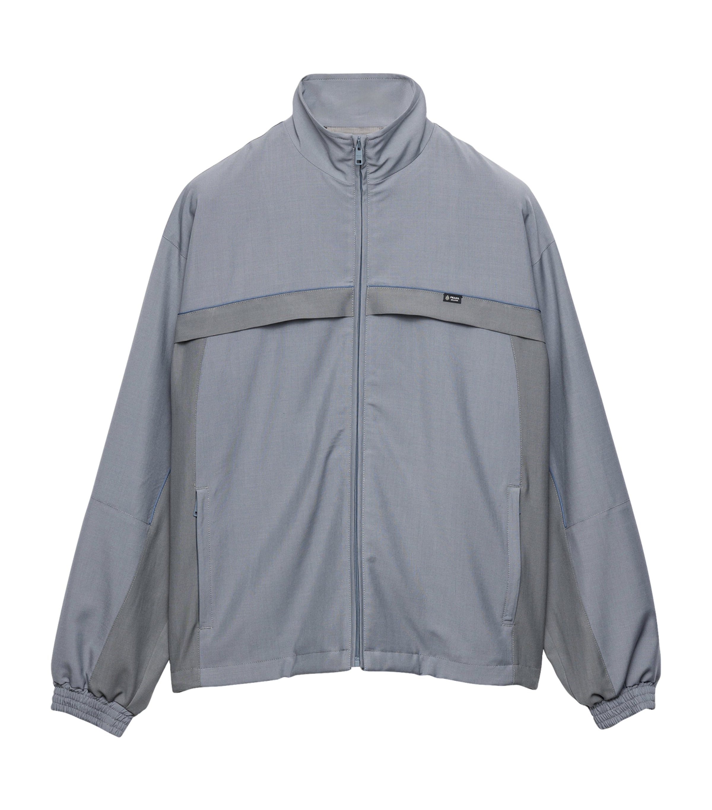 Prada Mens Virgin Wool-Mohair Jacket Grey
