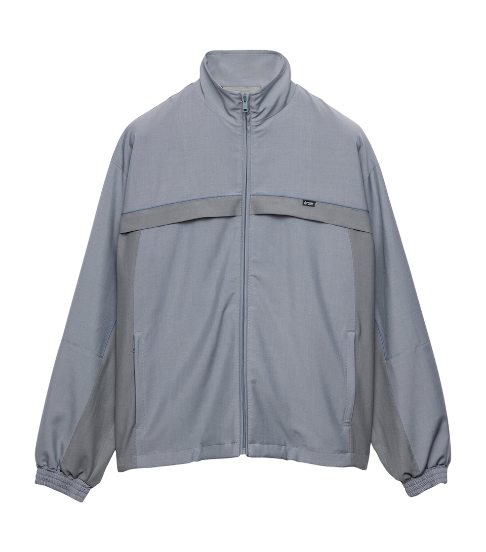 Prada Mens Virgin Wool-Mohair Jacket Grey