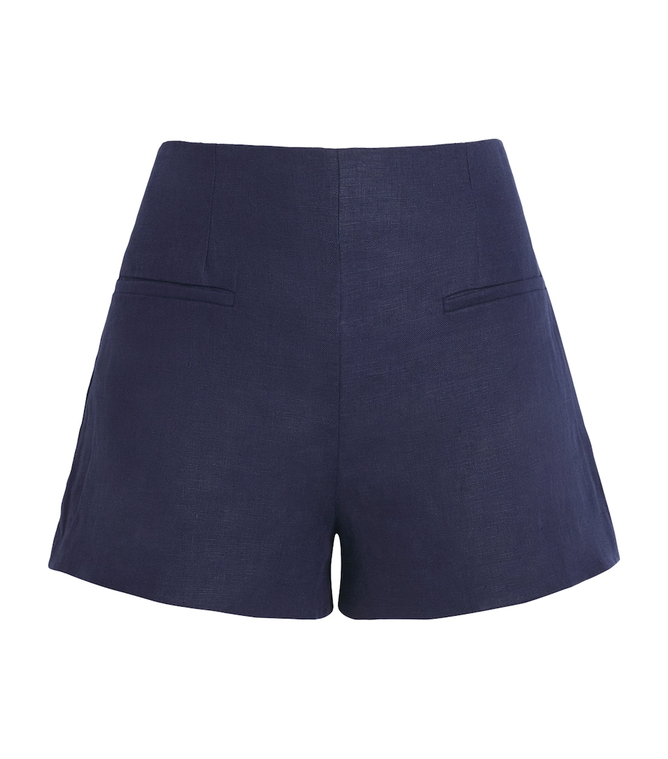 Faithfull The Brand Womens Linen Leora Shorts Navy