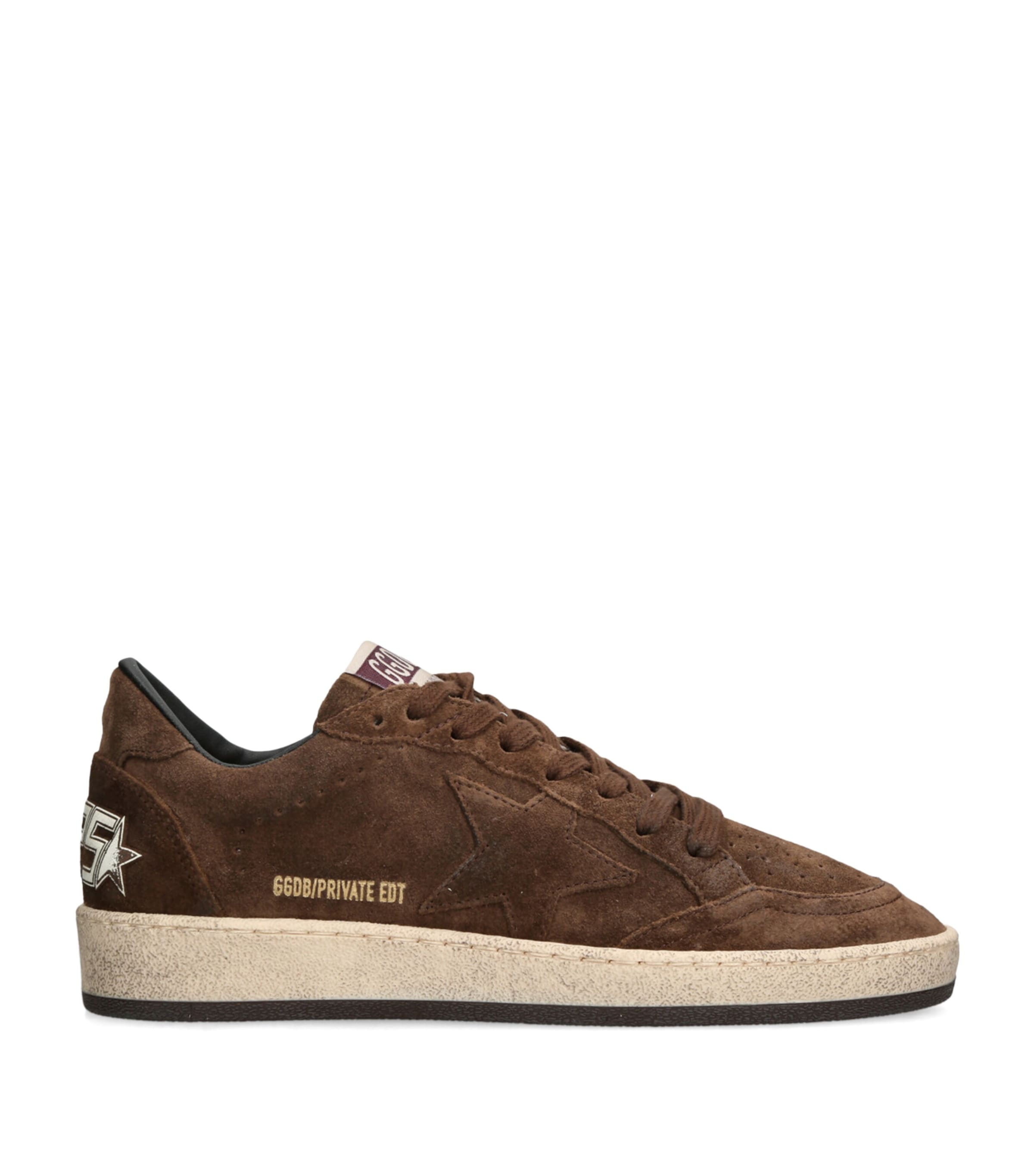 Golden Goose Suede Ball Star Sneakers Brown