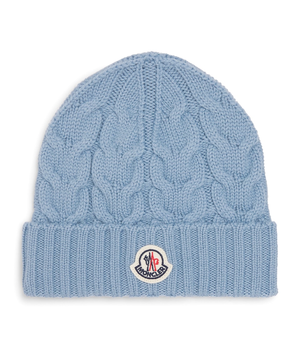 Moncler Enfant Virgin Wool Cable-Knit Beanie