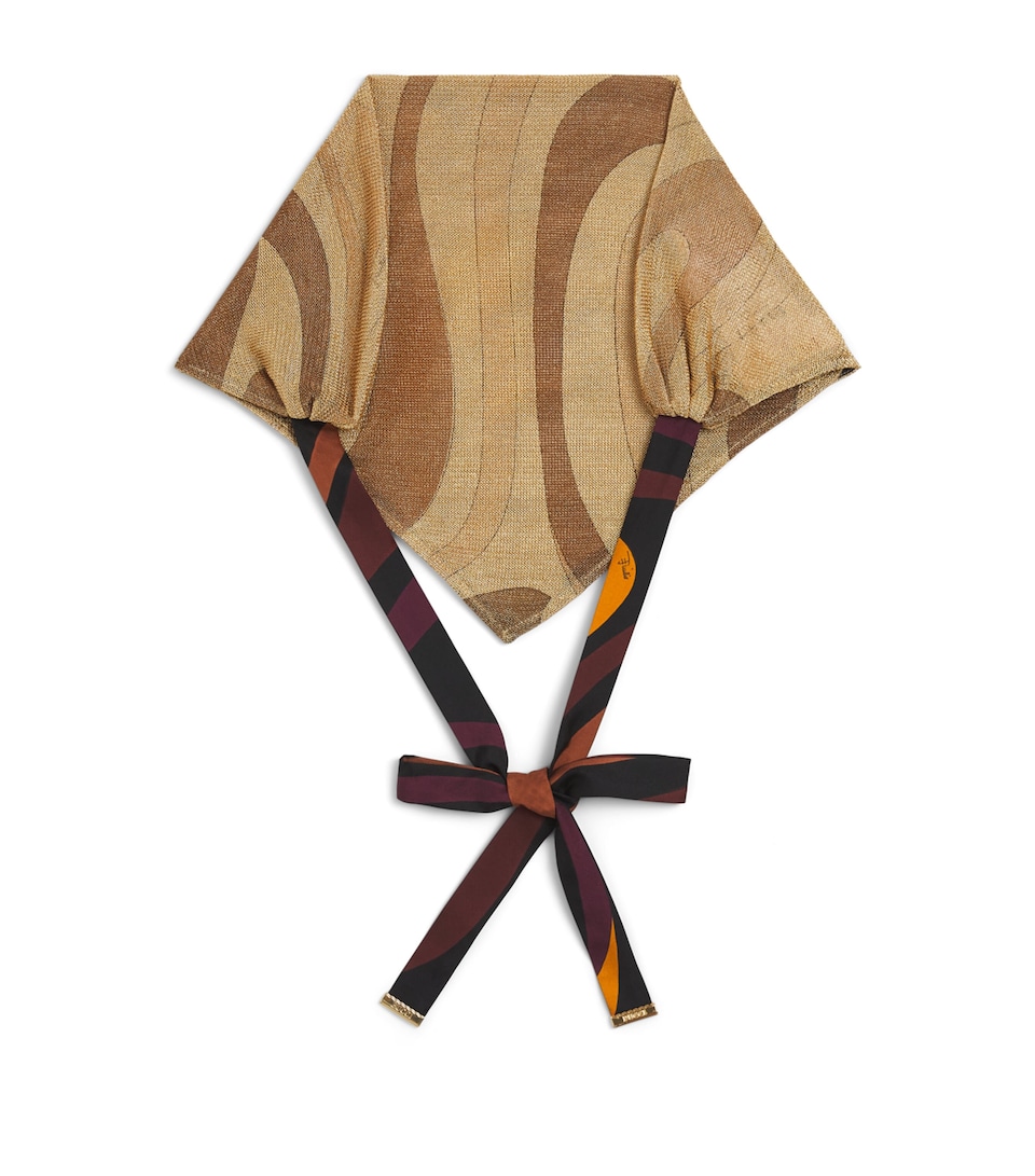 PUCCI Lurex Marmo Print Bandana Oro