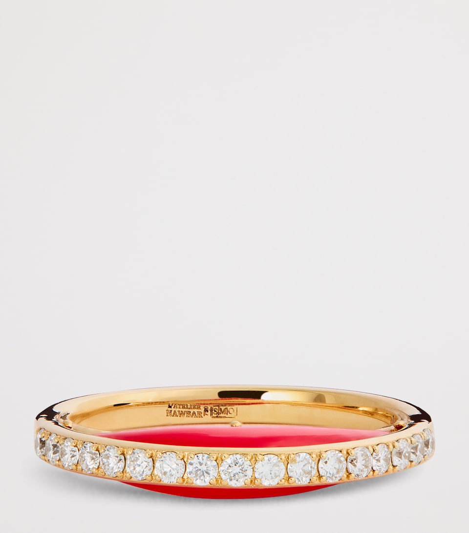 Yellow Gold and Diamond Bloop Moon Lot N*91 Ring (Size 53)