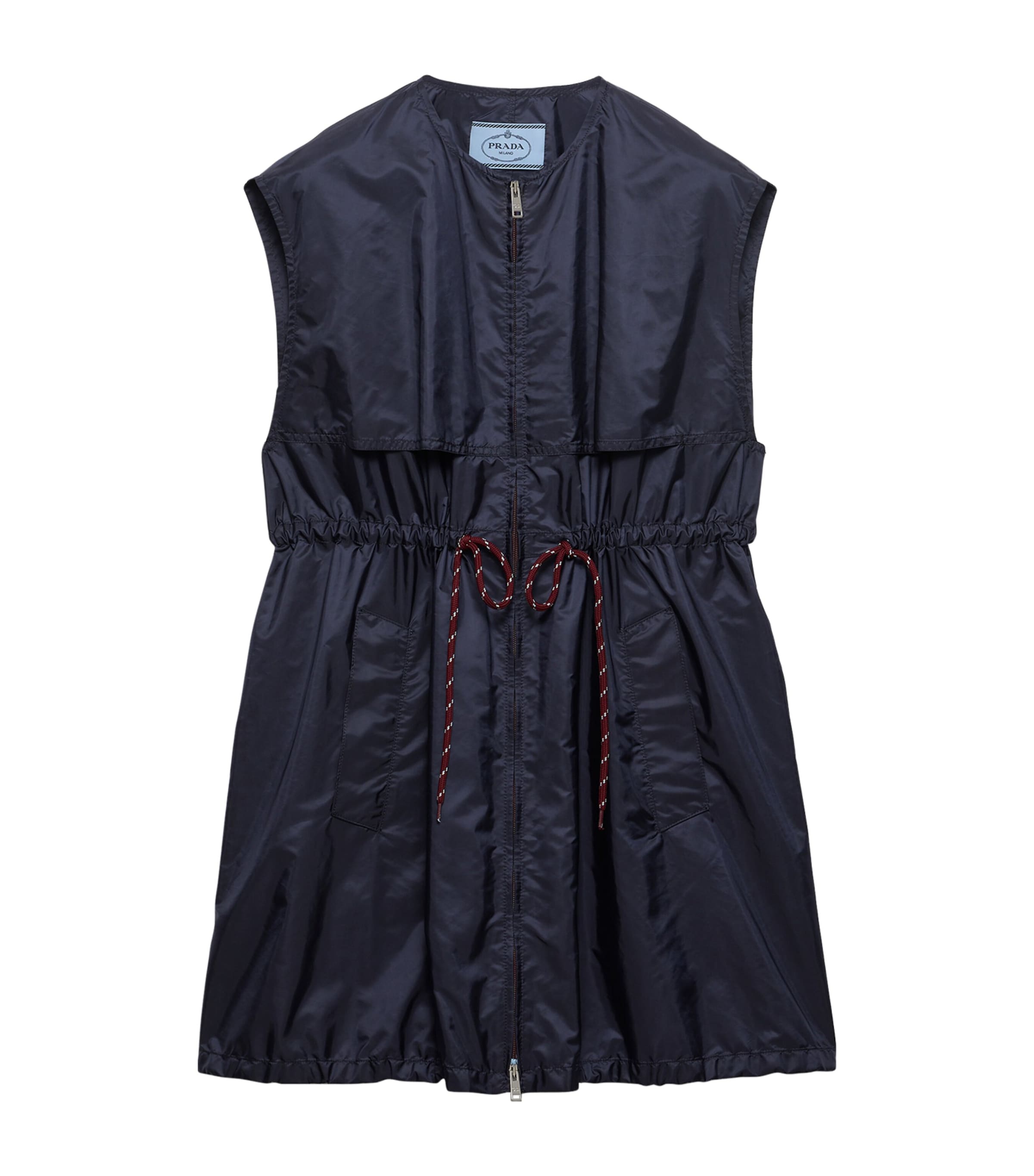Prada Womens Re-Nylon Midi Dress