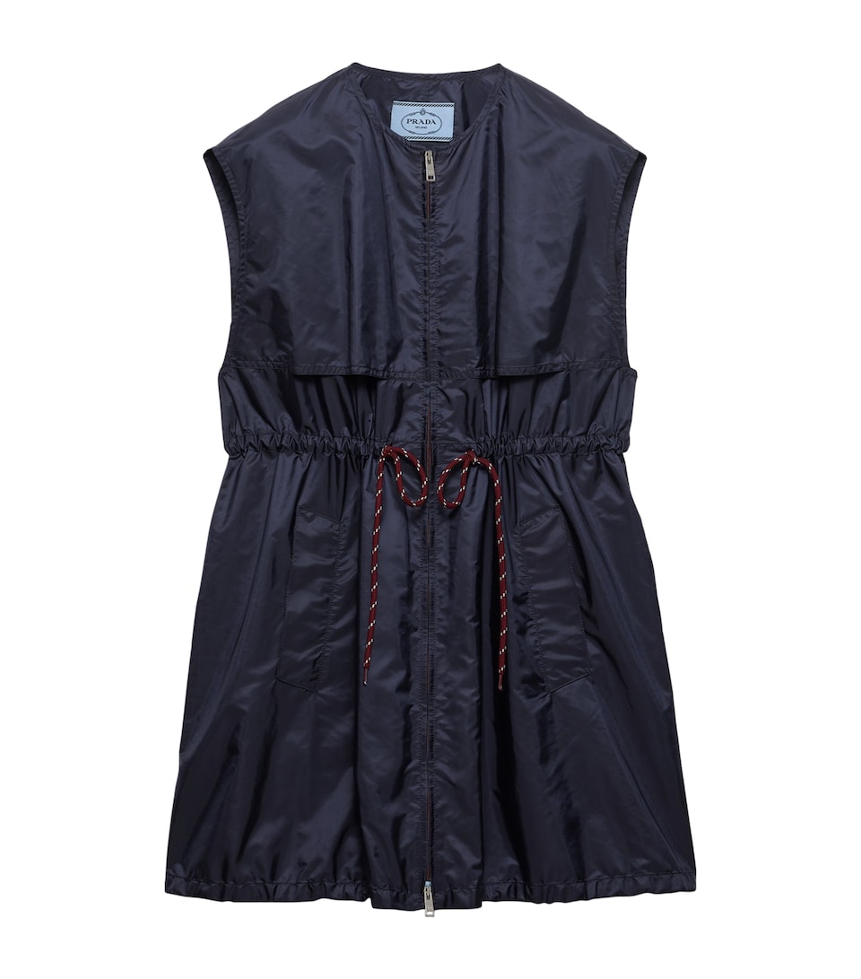 Prada Womens Re-Nylon Midi Dress