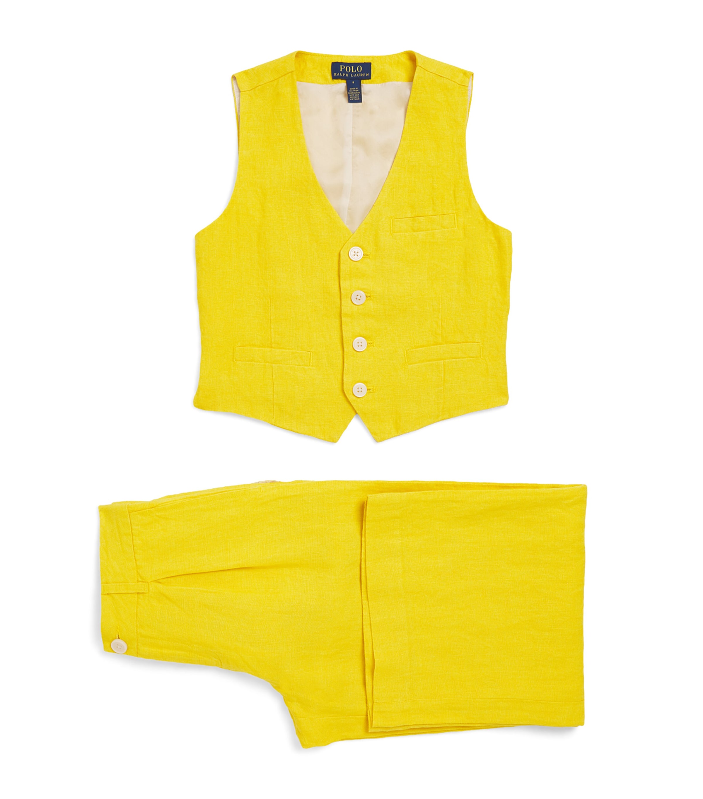 Linen Waistcoat and Trousers Set (7-16 Years)