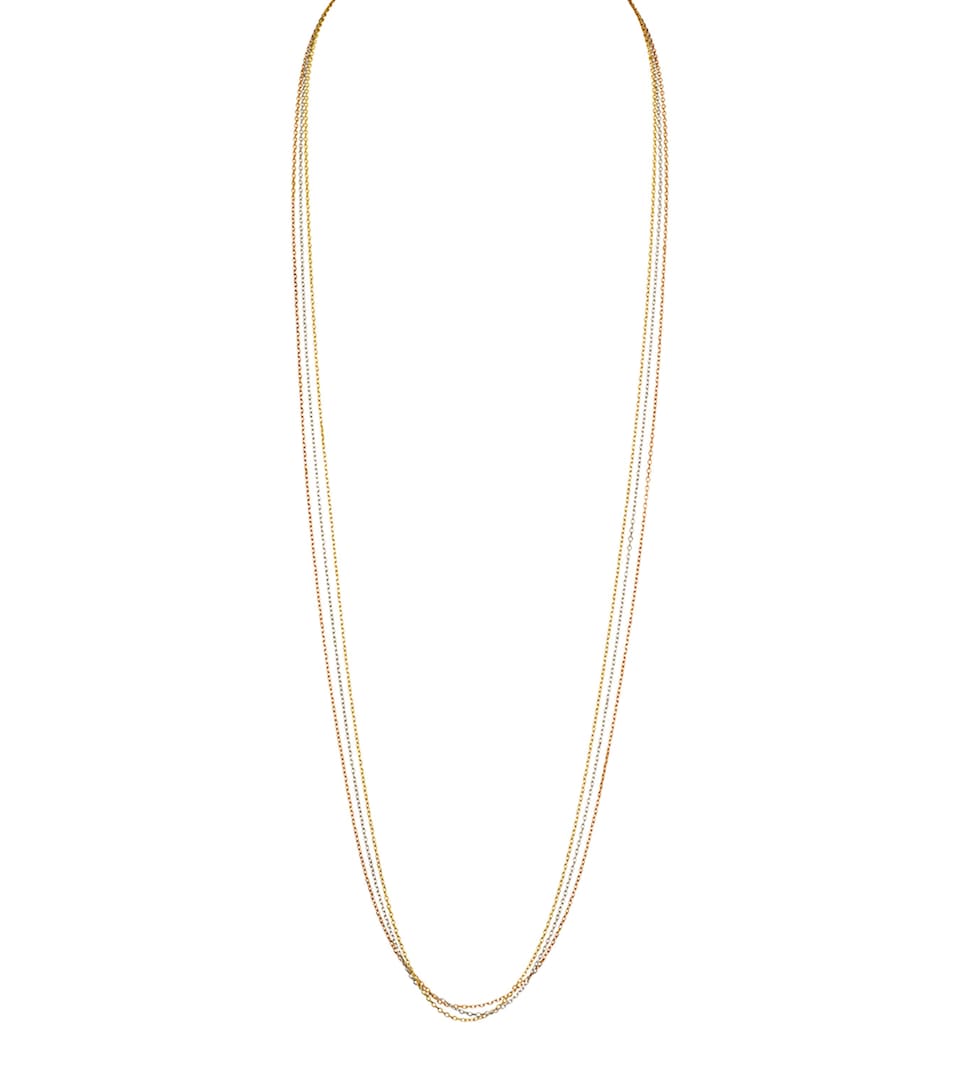 Mixed Gold Trinity Chain Necklace