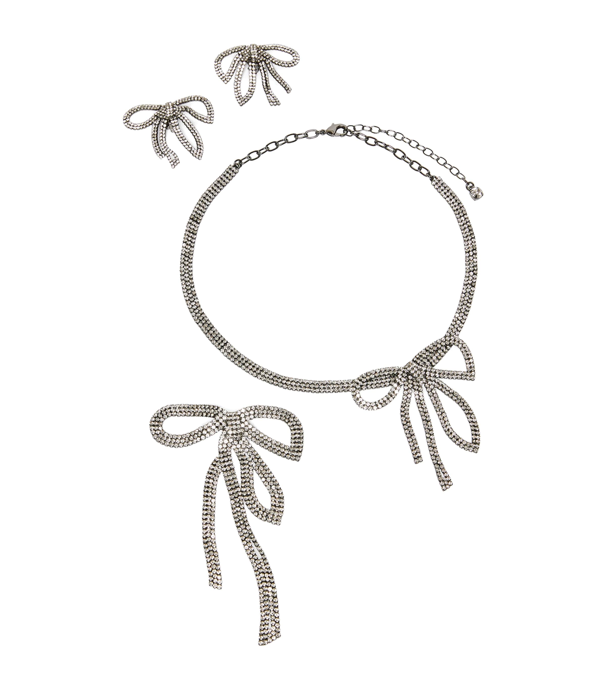 Crystal Bow Jewellery Set