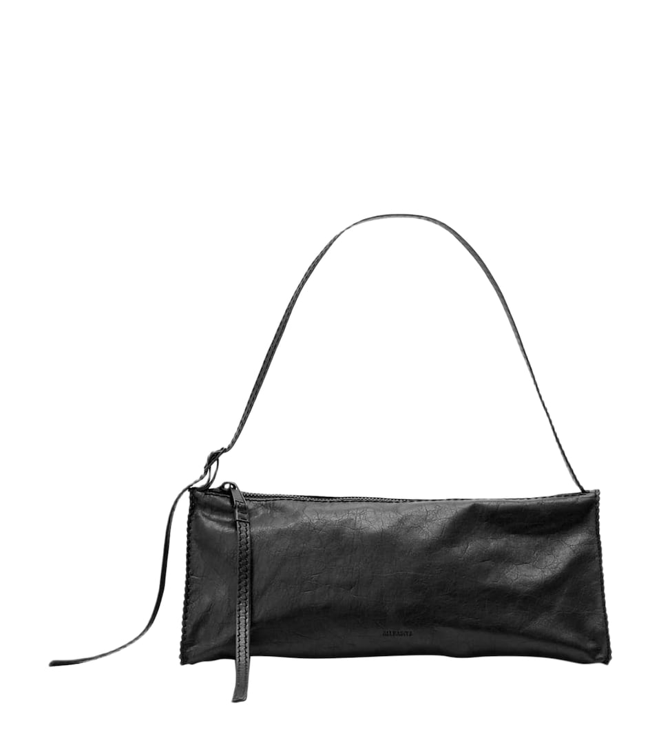AllSaints Leather Siloh Shoulder Bag Black