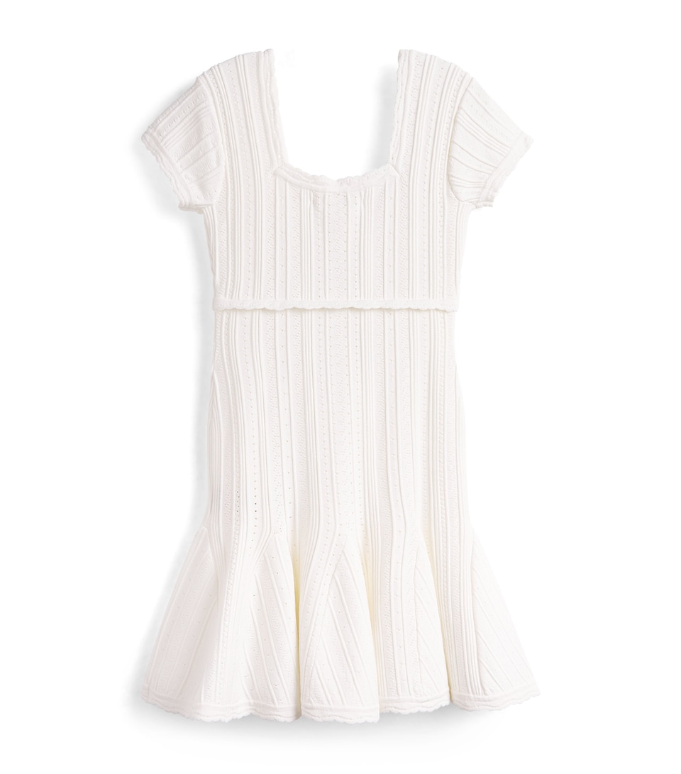 LoveShackFancy Pointelle Daffron Dress (S-XXL) Whteawhite Tea