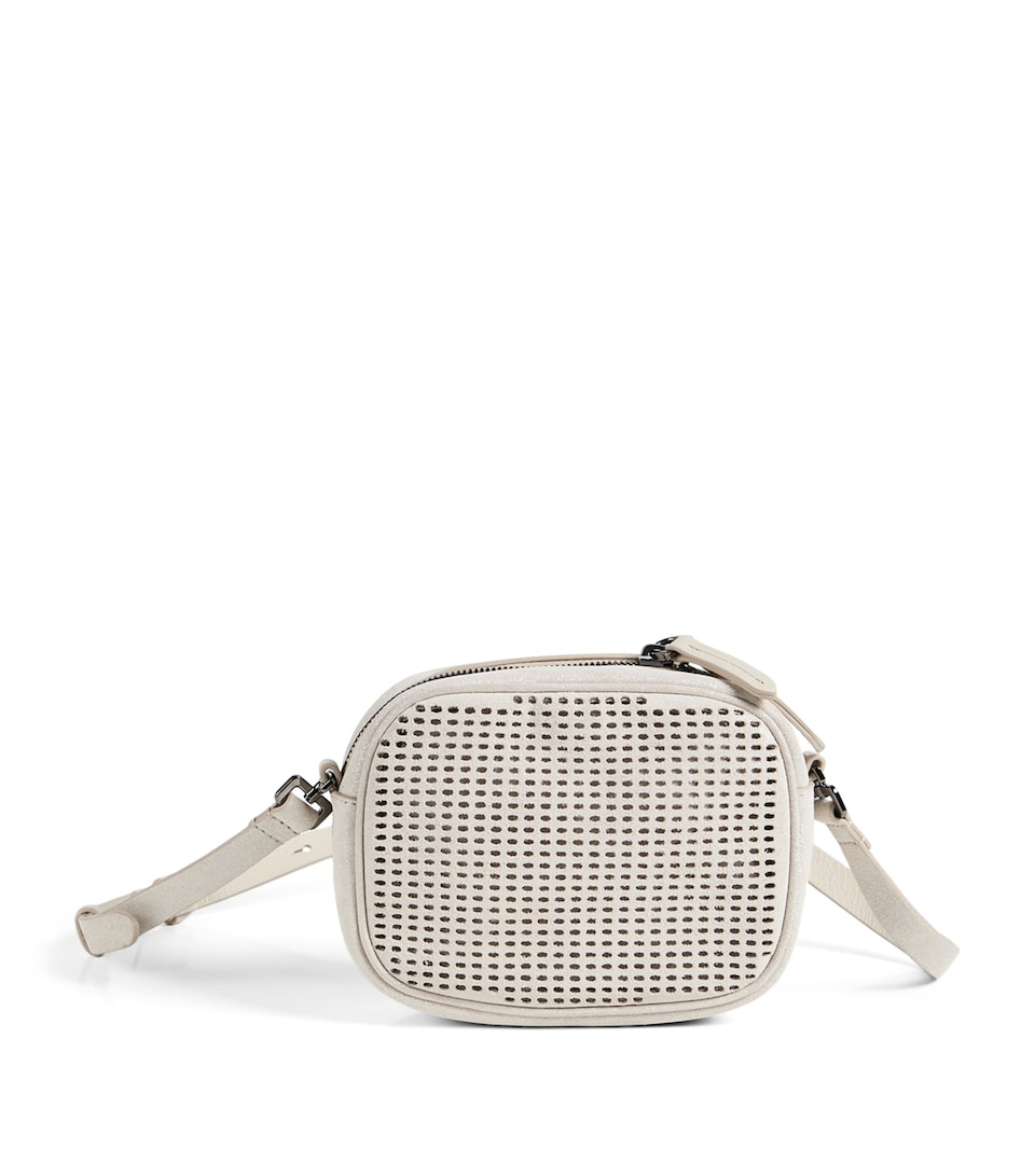 Suede Laser Cut-Out Cross-Body Bag