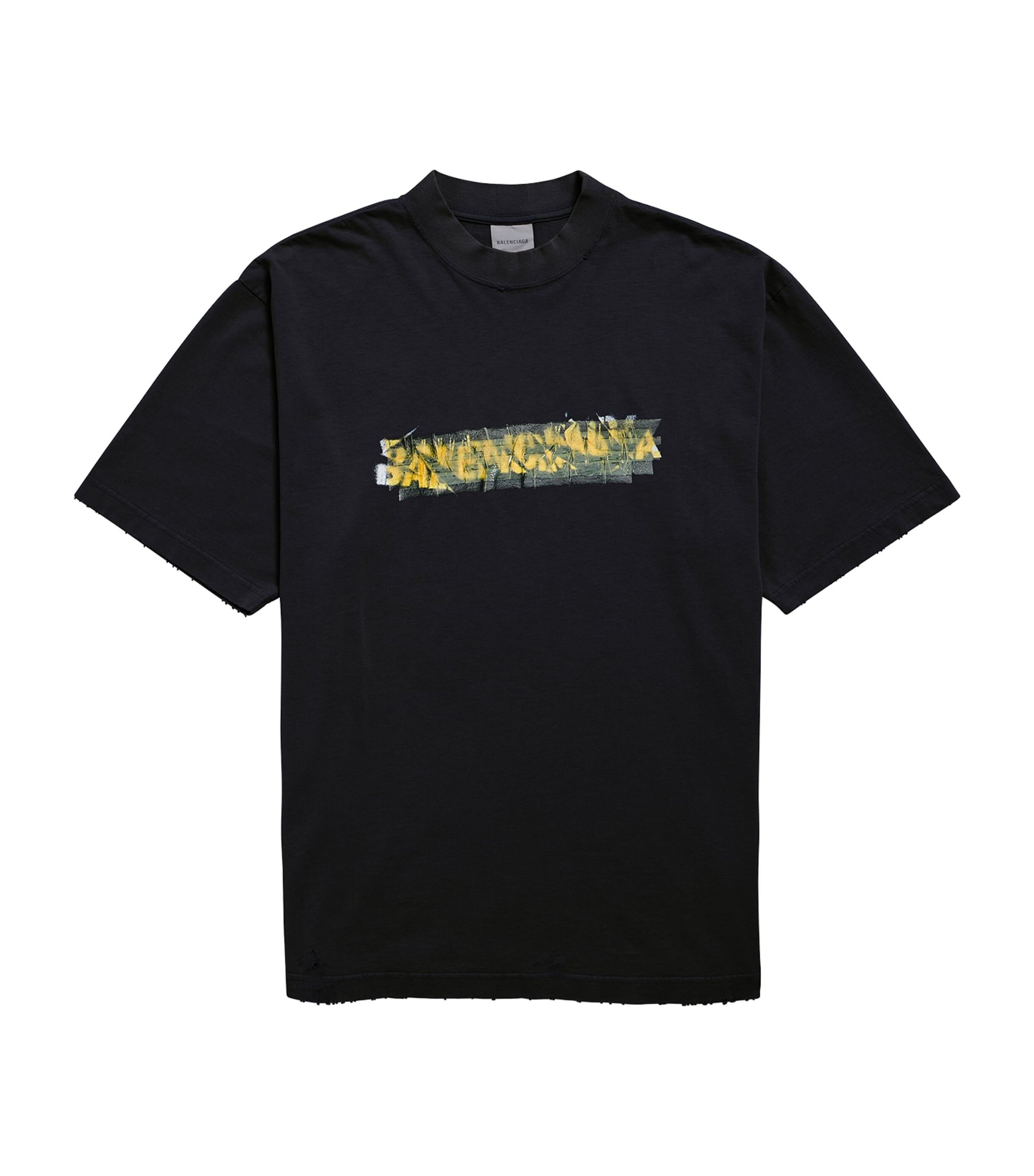 Balenciaga Mens Cotton Messy Spray T-Shirt