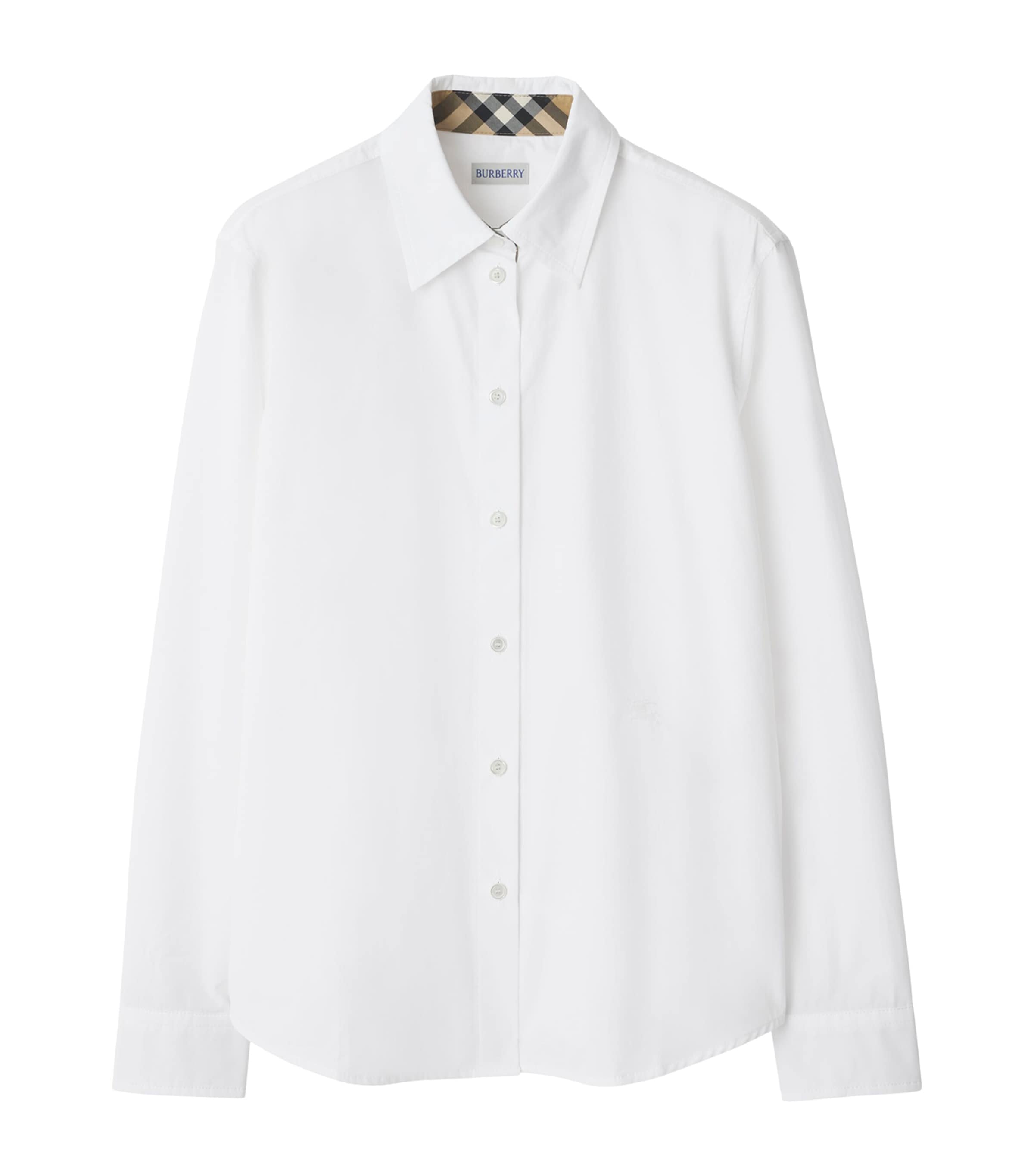 Burberry Womens Cotton Poplin Shirt White