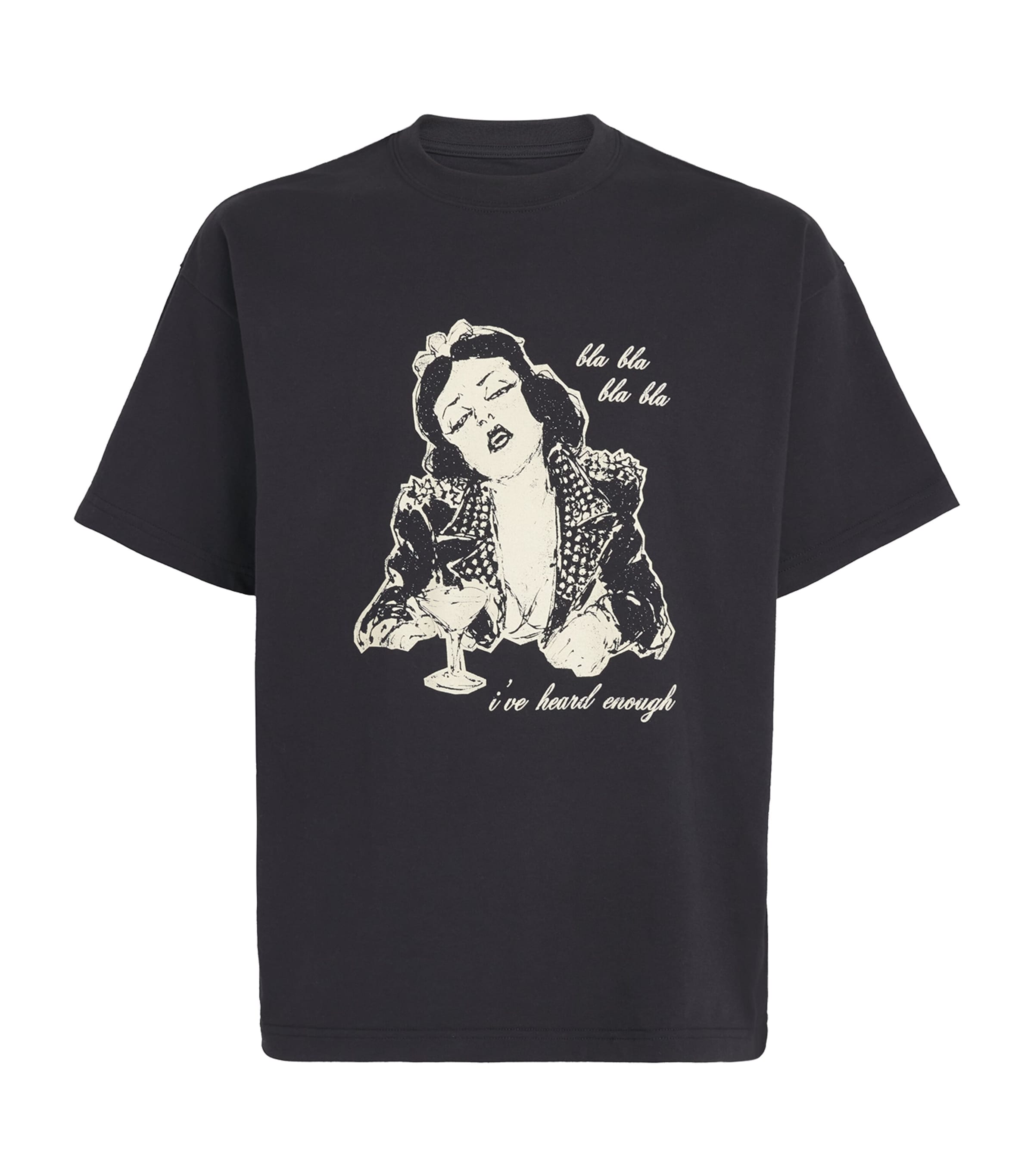DOMREBEL Mens Cotton Chatterbox T-Shirt Black