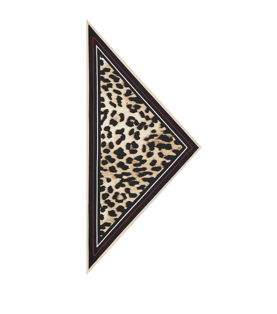 Givenchy Silk Leopard Print Scarf