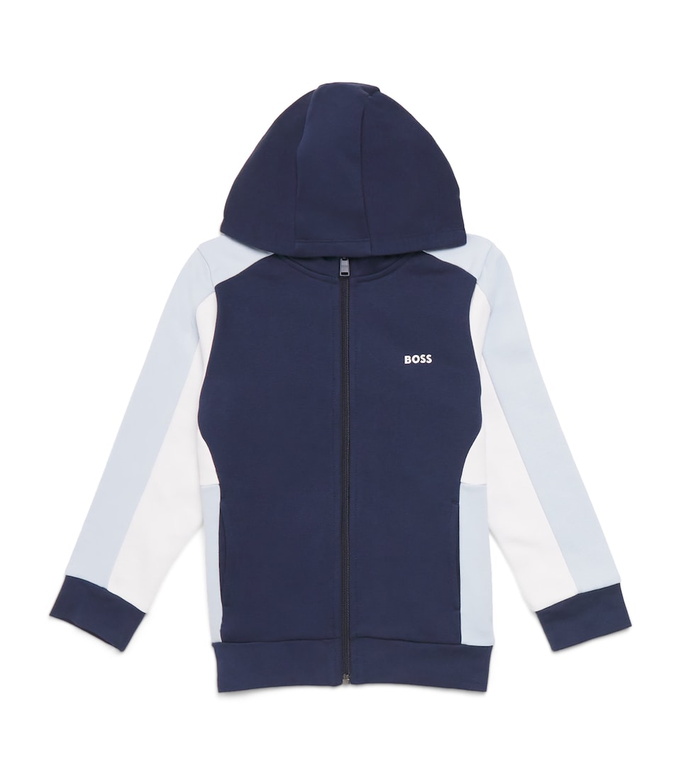 Colour-Block Logo Zip-Up Hoodie (4-16 Years)