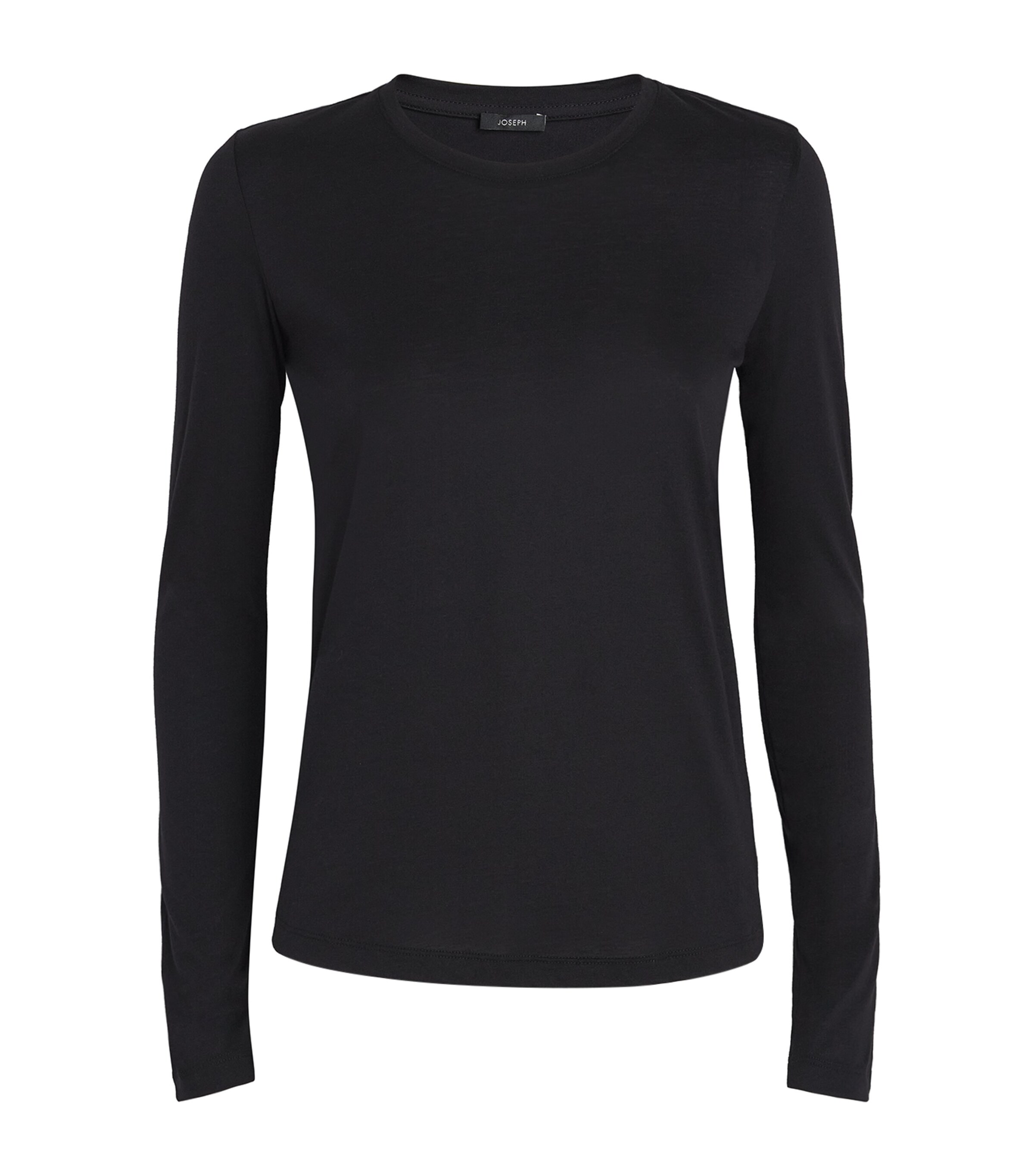 Cotton-Silk Long-Sleeve T-Shirt