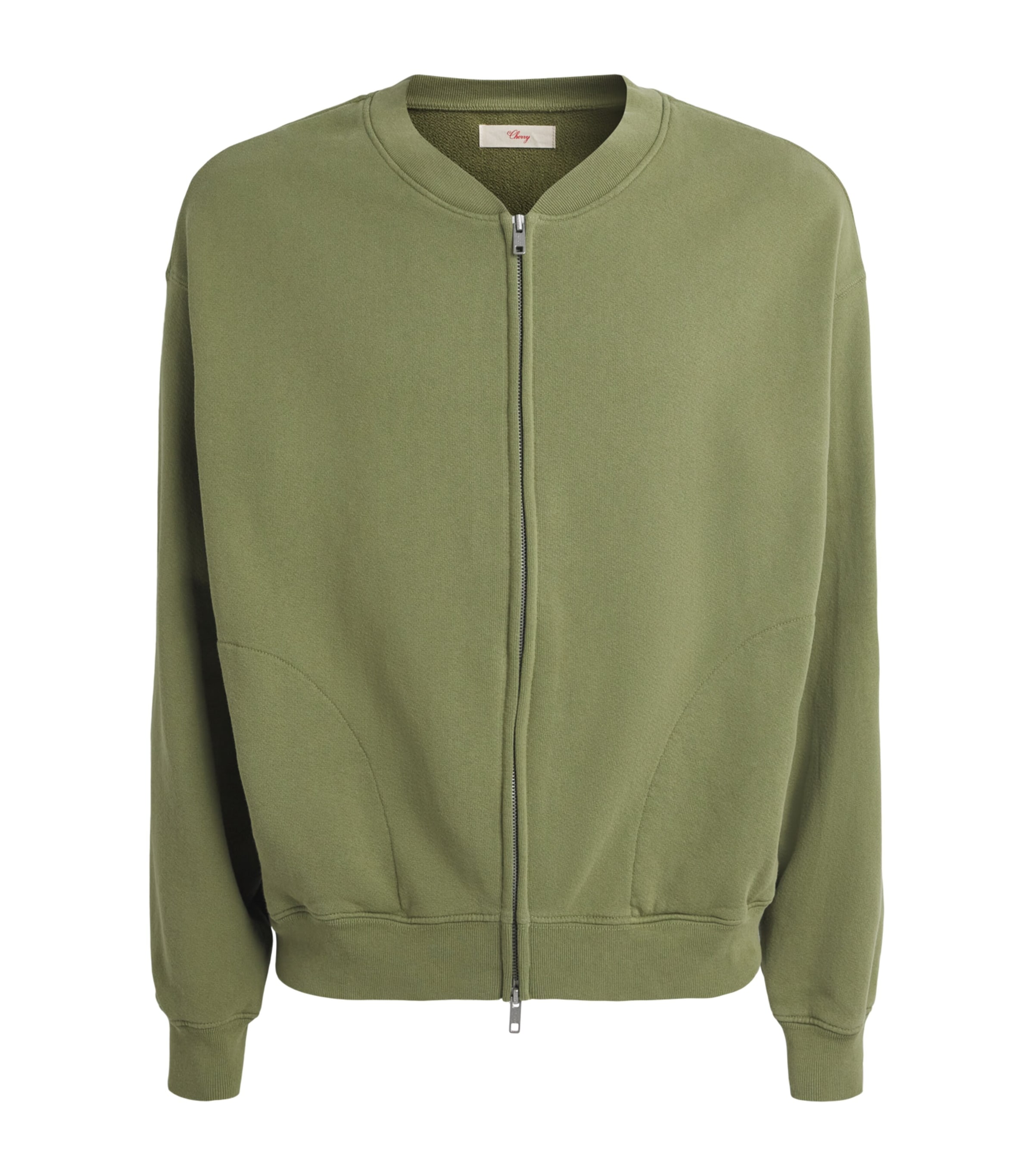 Cherry Los Angeles Mens Cotton Fleece Gecko Zip-Up Sweatshirt Cactus
