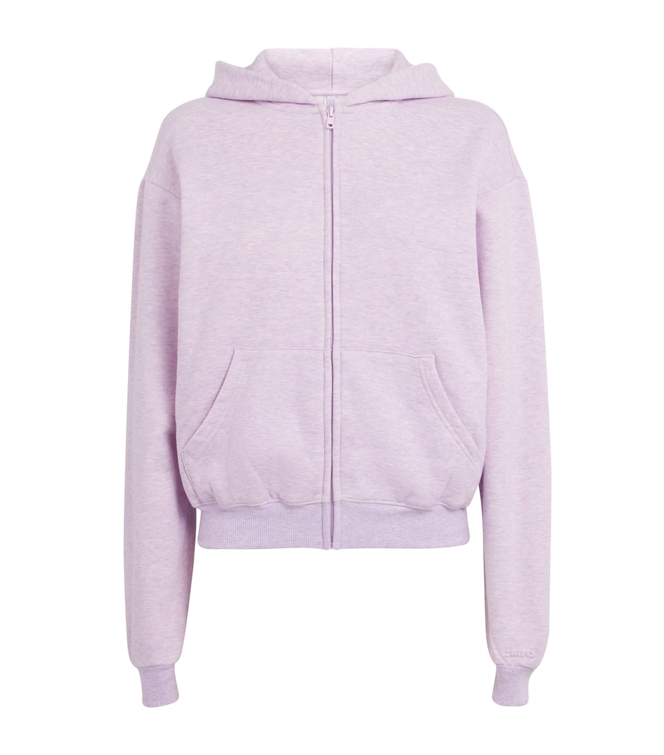 Cotton-Blend Fleece Zip-Up Hoodie