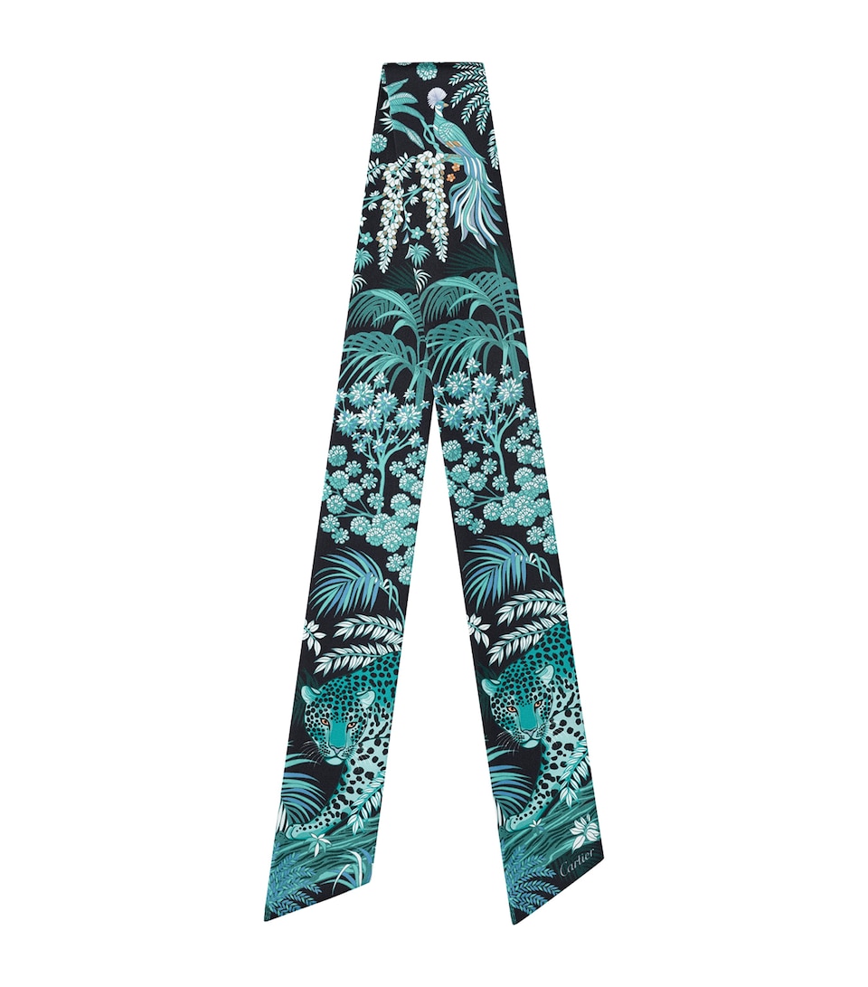 Silk Flora and Fauna Panthère Scarf