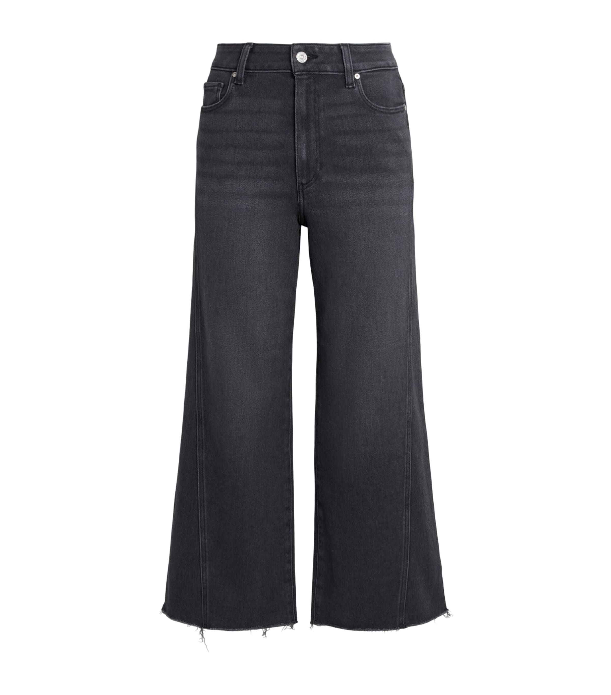 PAIGE Womens Anessa Wide-Leg Jeans Ink Black