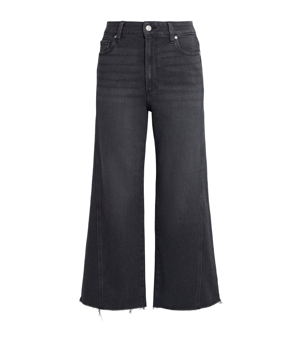 PAIGE Womens Anessa Wide-Leg Jeans Ink Black