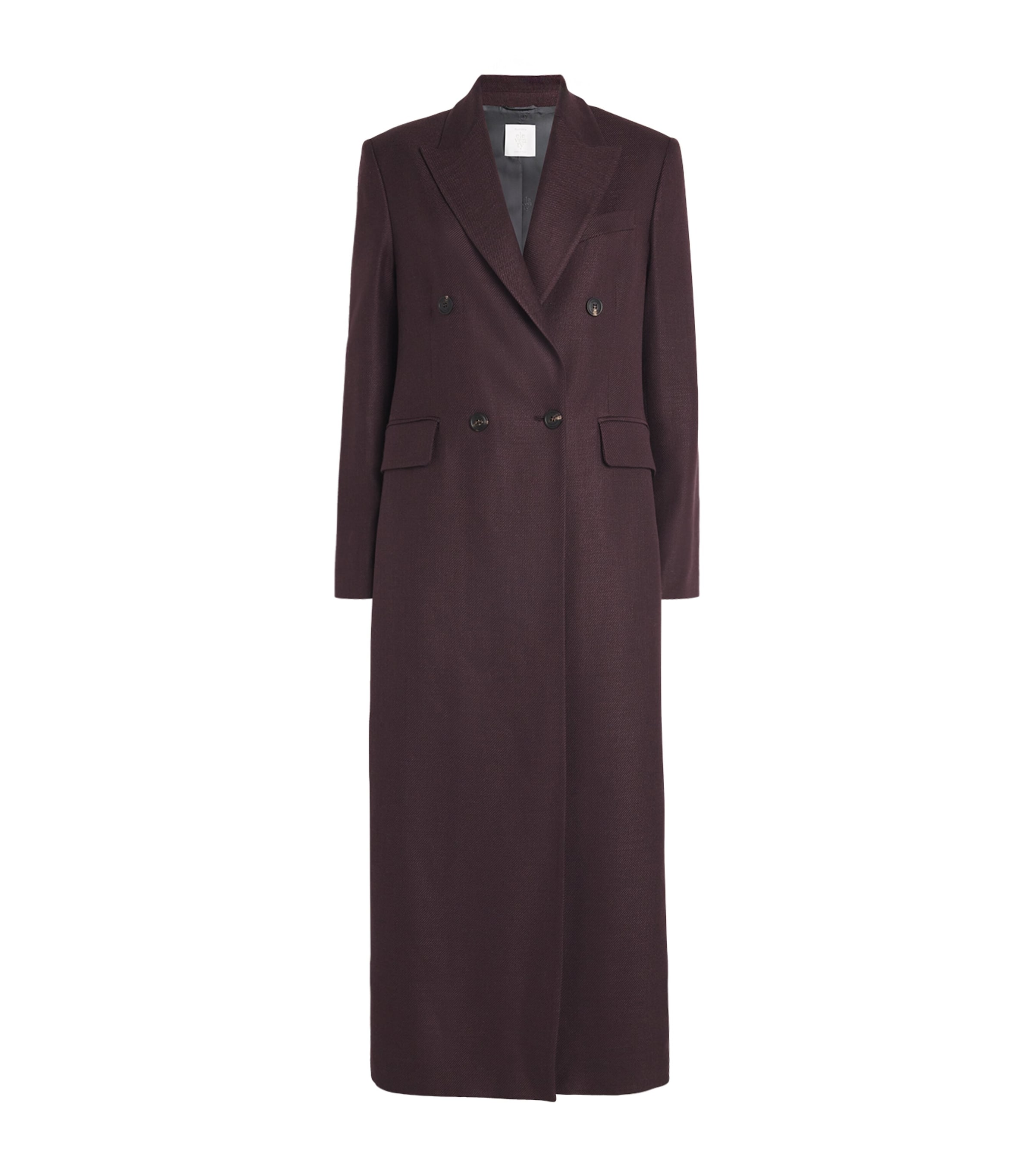 Wool-Blend Double-Breasted Duster Coat