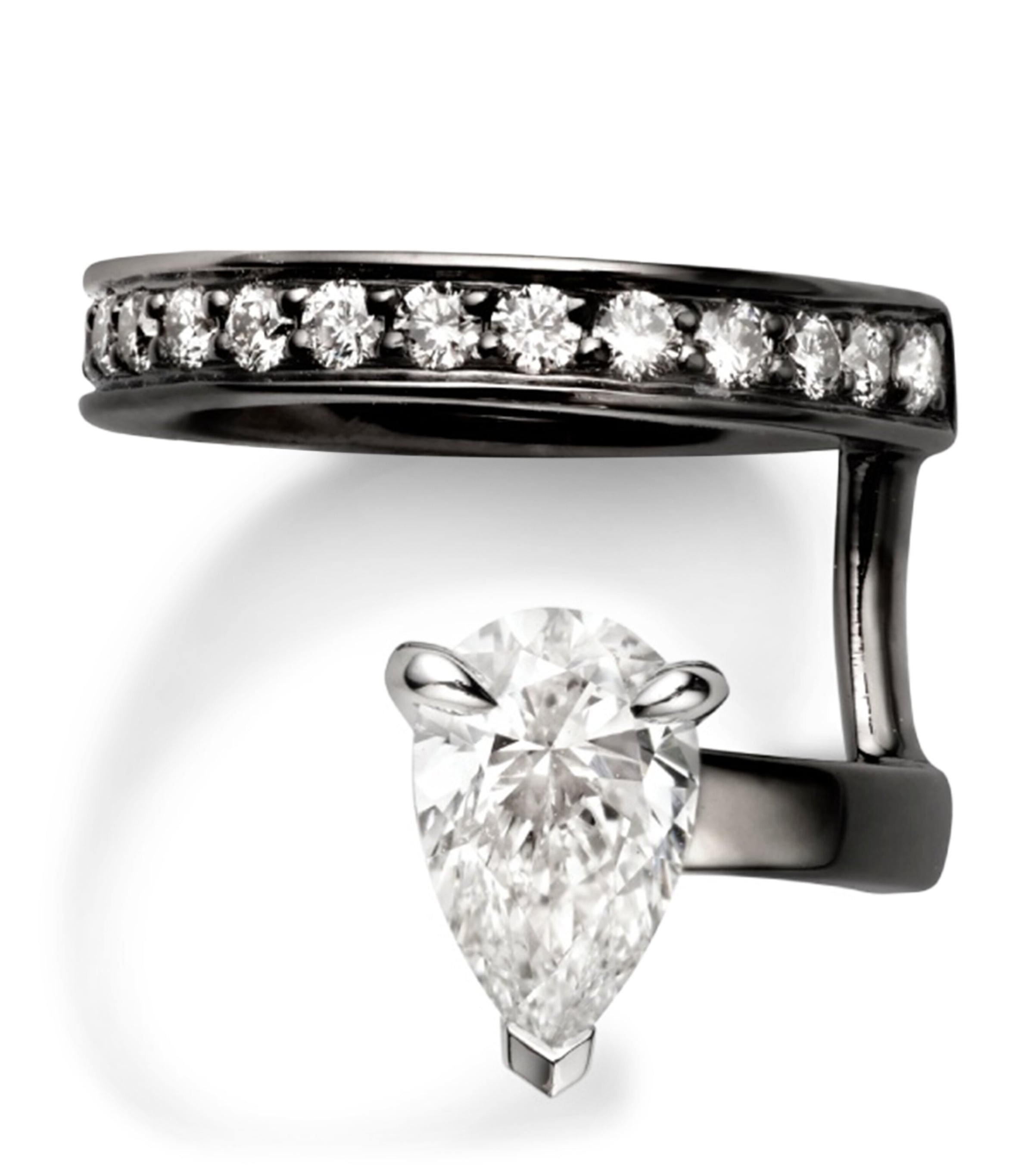 Repossi Black Gold and Diamond Serti Sur Vide Ear Cuff Black Gold