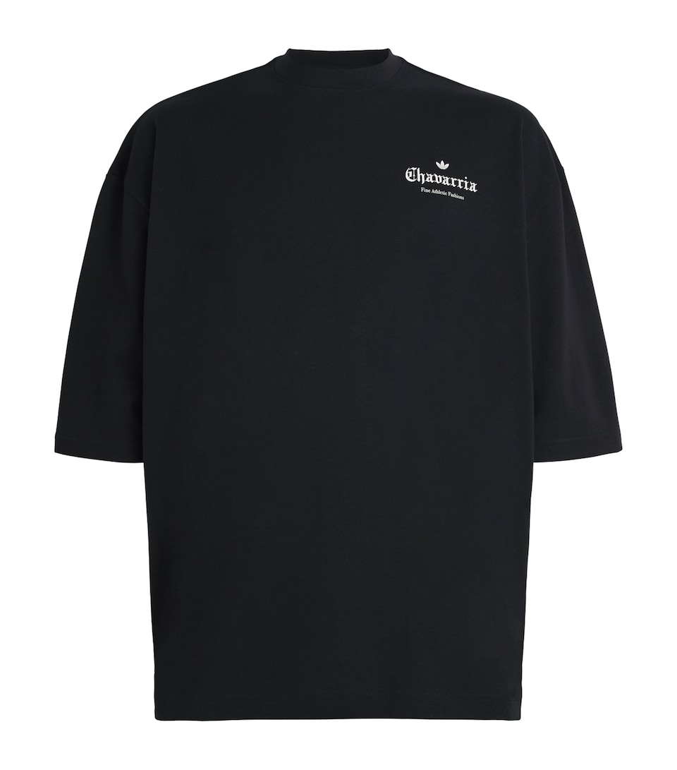 Willy Chavarria Mens x adidas Originals Logo T-Shirt Black