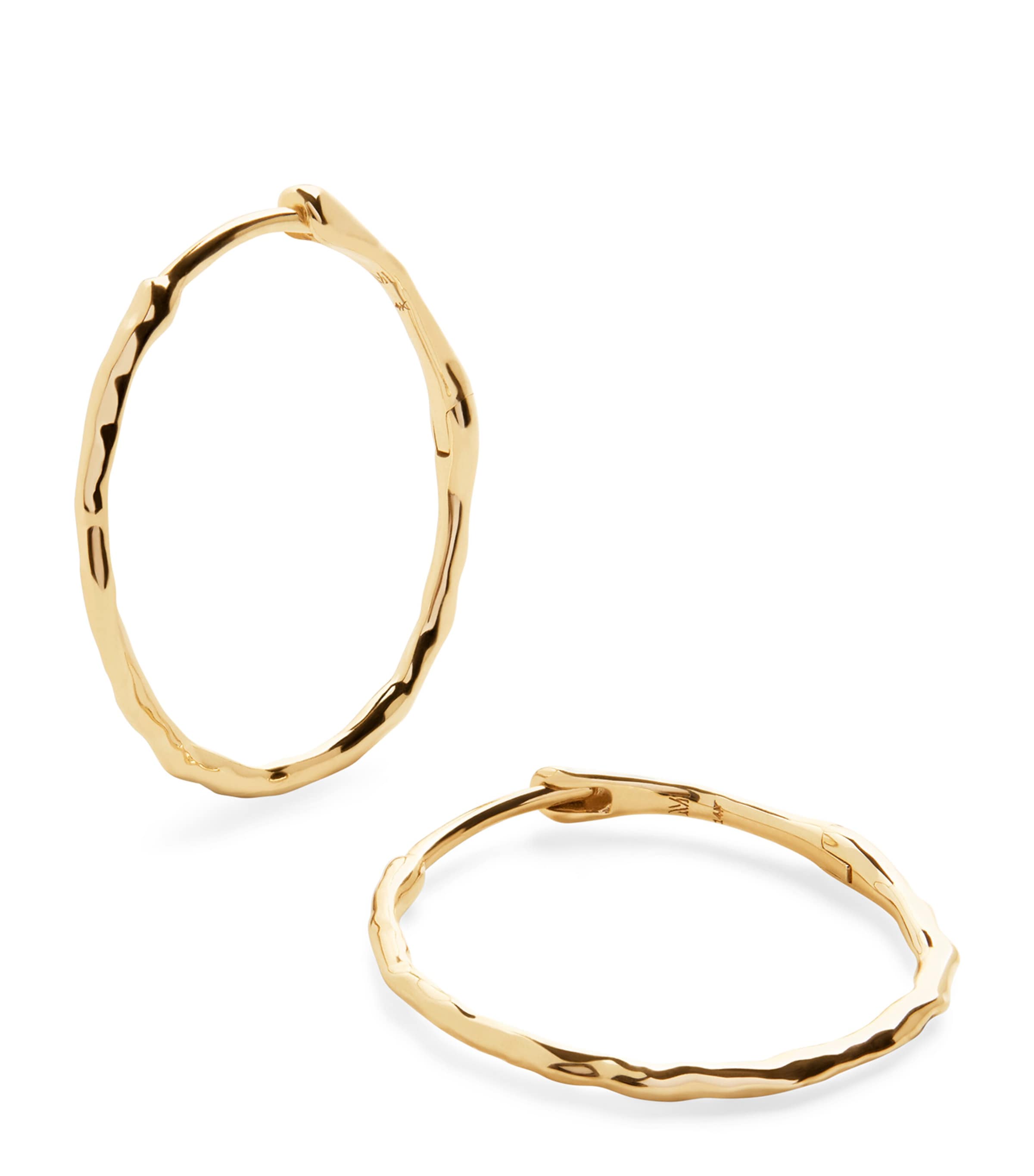 Medium Yellow Gold Siren Hoop Earrings
