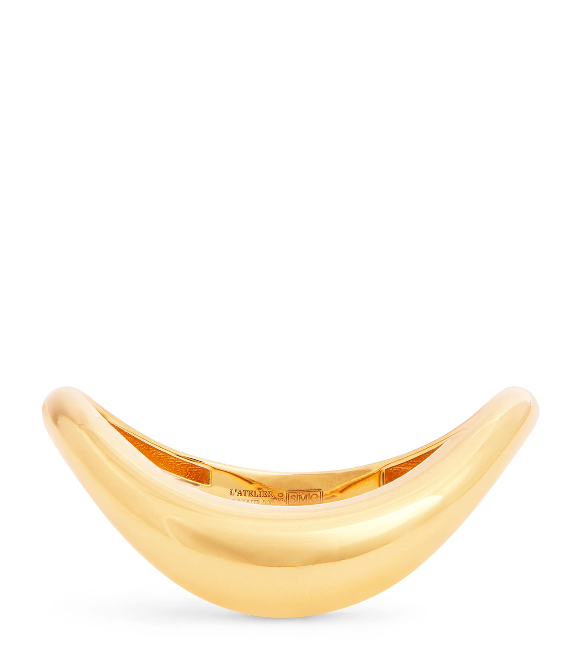 Yellow Gold Boa Stackable Stone Ring