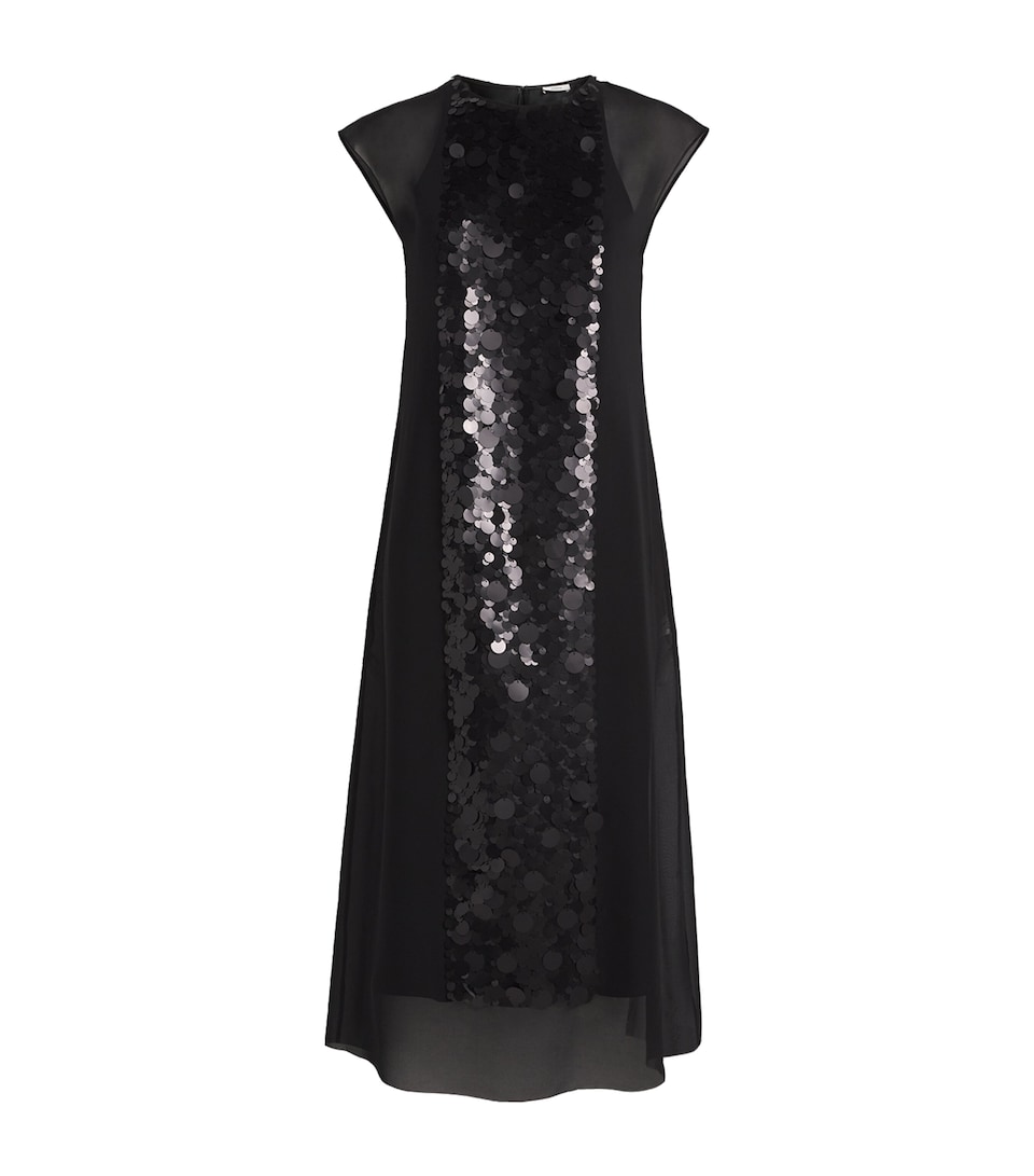 Chiffon Boulle 2-Piece Midi Dress